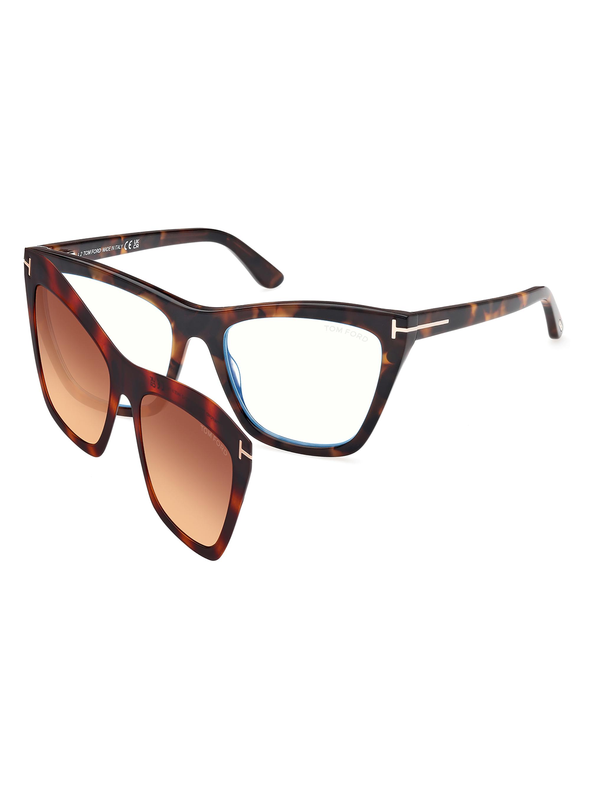 TOM FORD Women's 54MM Cat-Eye Sunglasses - Havana Gradient Brown