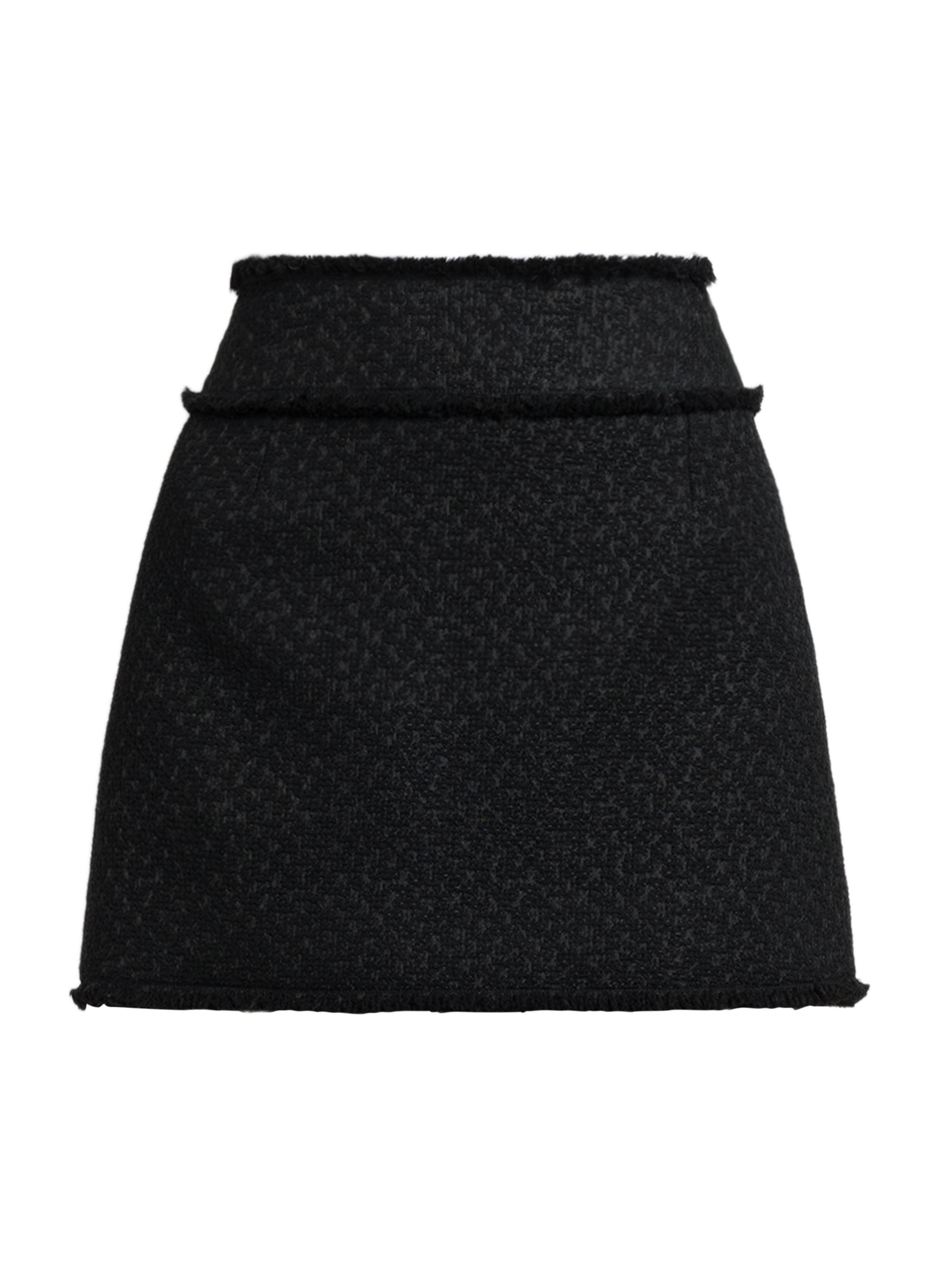 Dolce & Gabbana Women's Wool-Blend Tweed Miniskirt - Nero