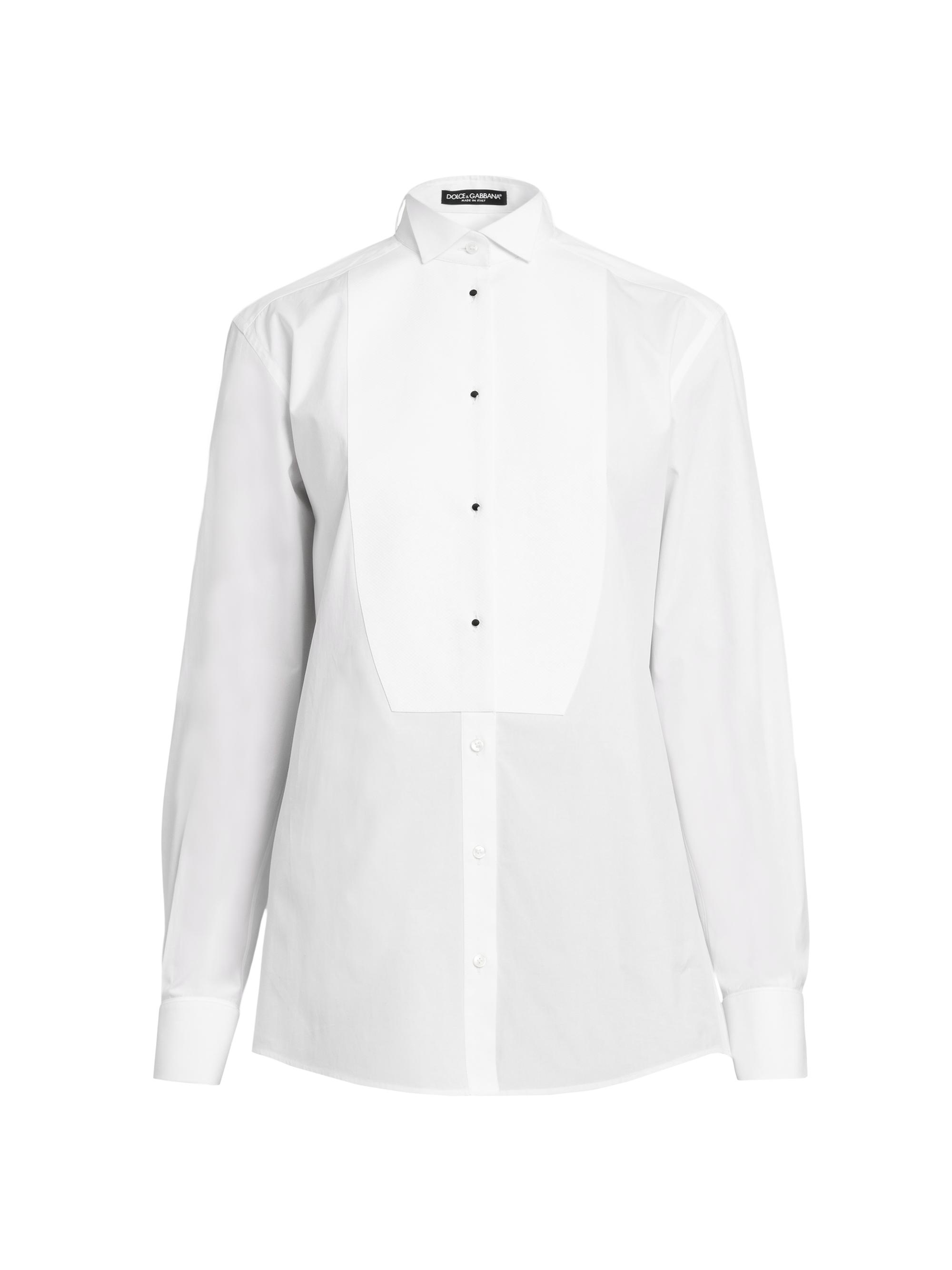 Dolce & Gabbana Women's Poplin Tuxedo Blouse - Bianco Ottico