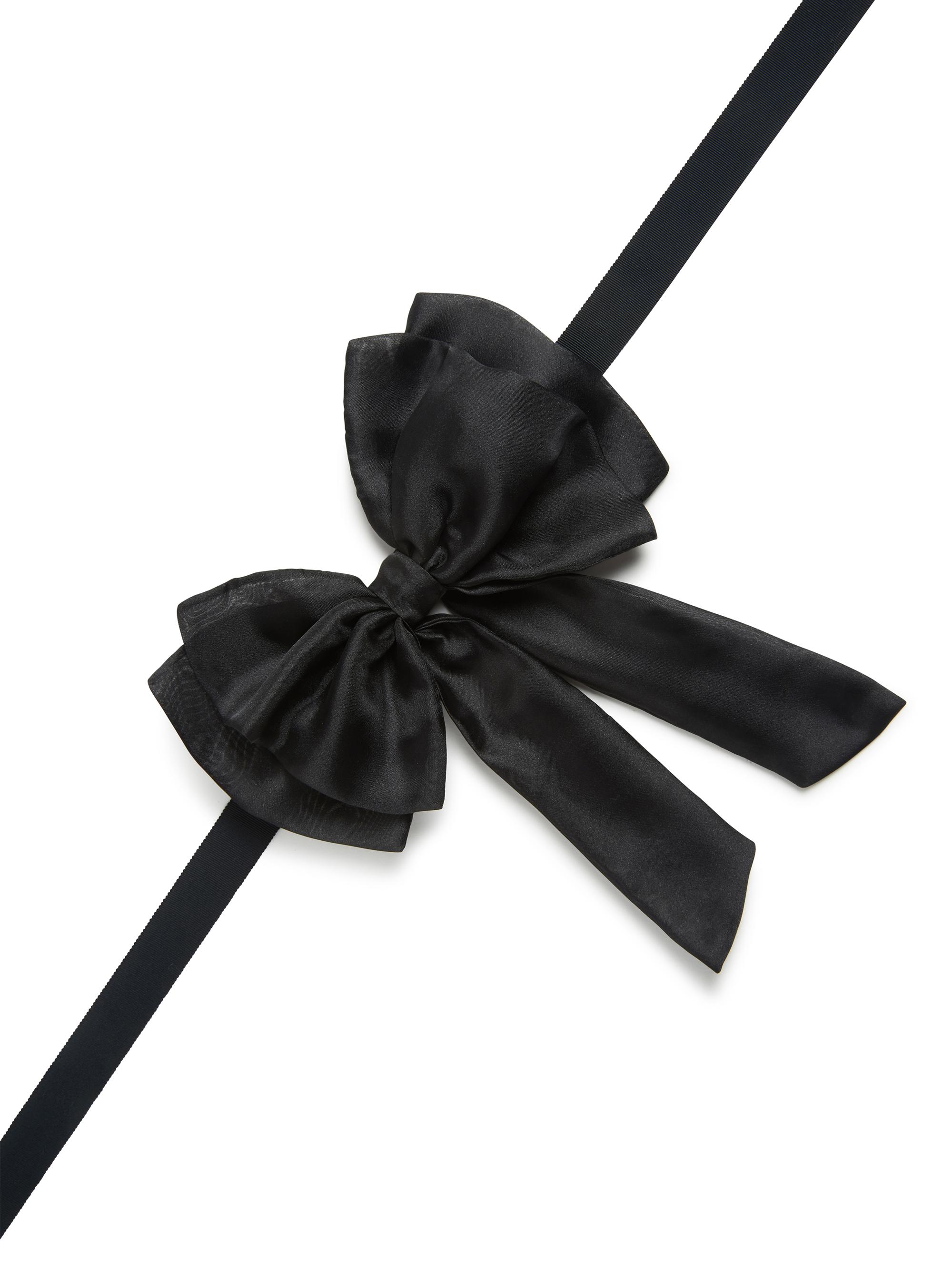 Cynthia Rowley Women's Organza Bow Ribbon Tie - Black