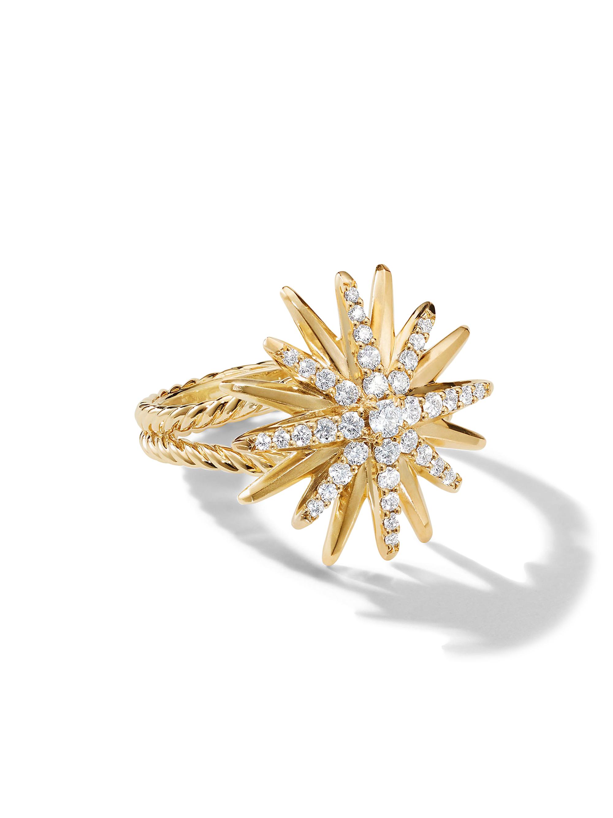 David Yurman Women's Starburst Ring in 18K Yellow Gold - Yellow Gold
