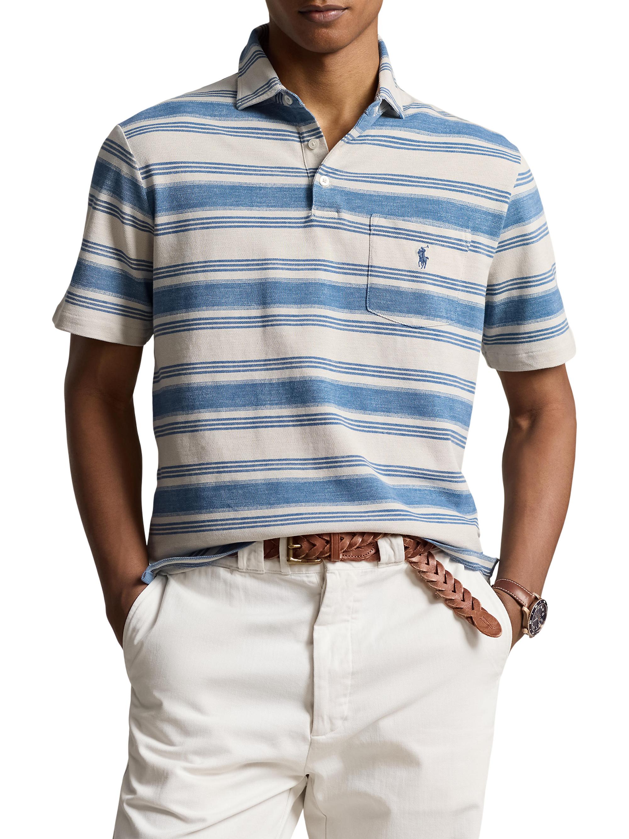 Polo Ralph Lauren Men's Artisan Mesh Button-Front Shirt - Patina Stripe