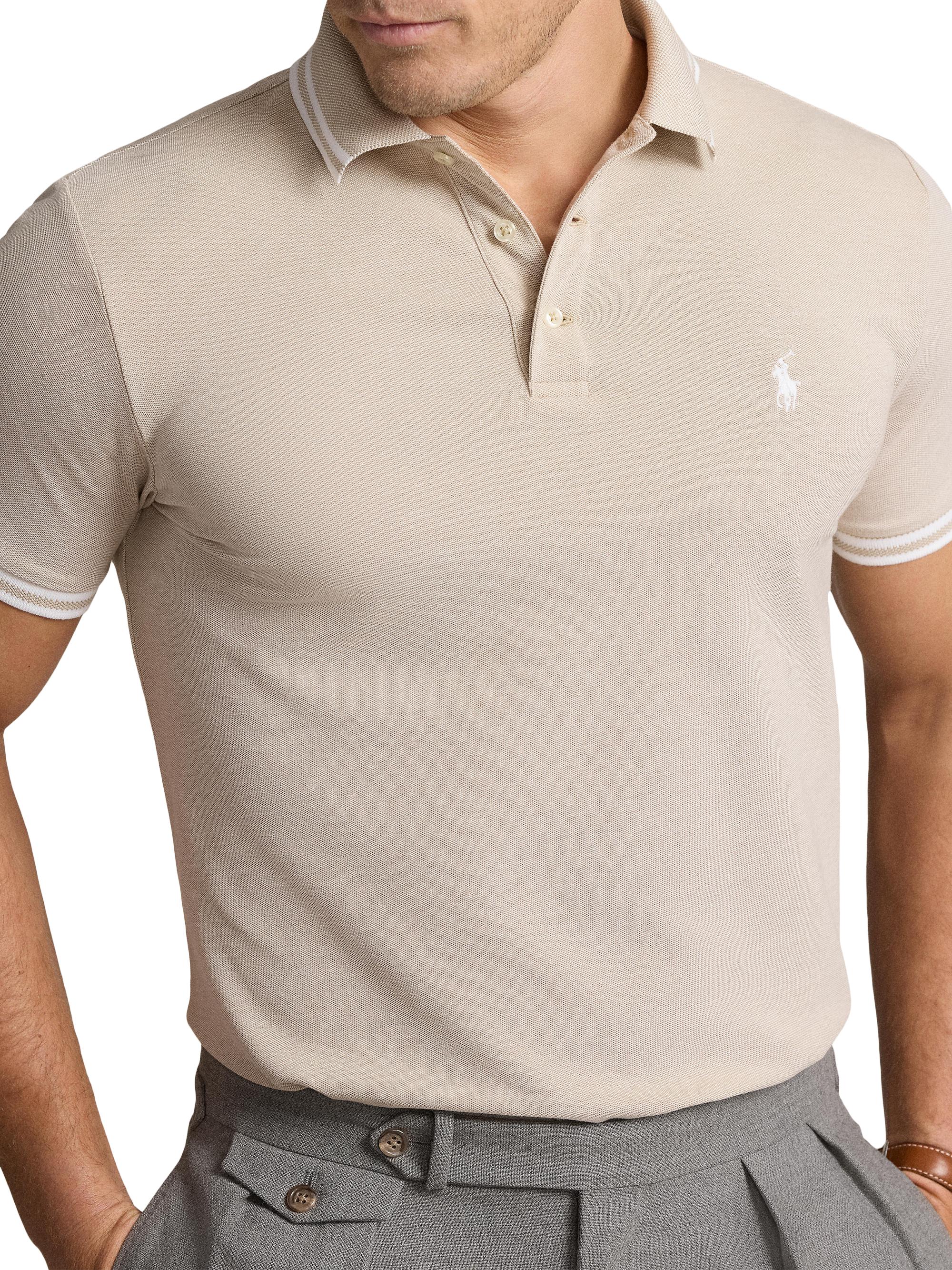 Polo Ralph Lauren ​​Stretch Mesh Polo Shirt | Saks Fifth Avenue