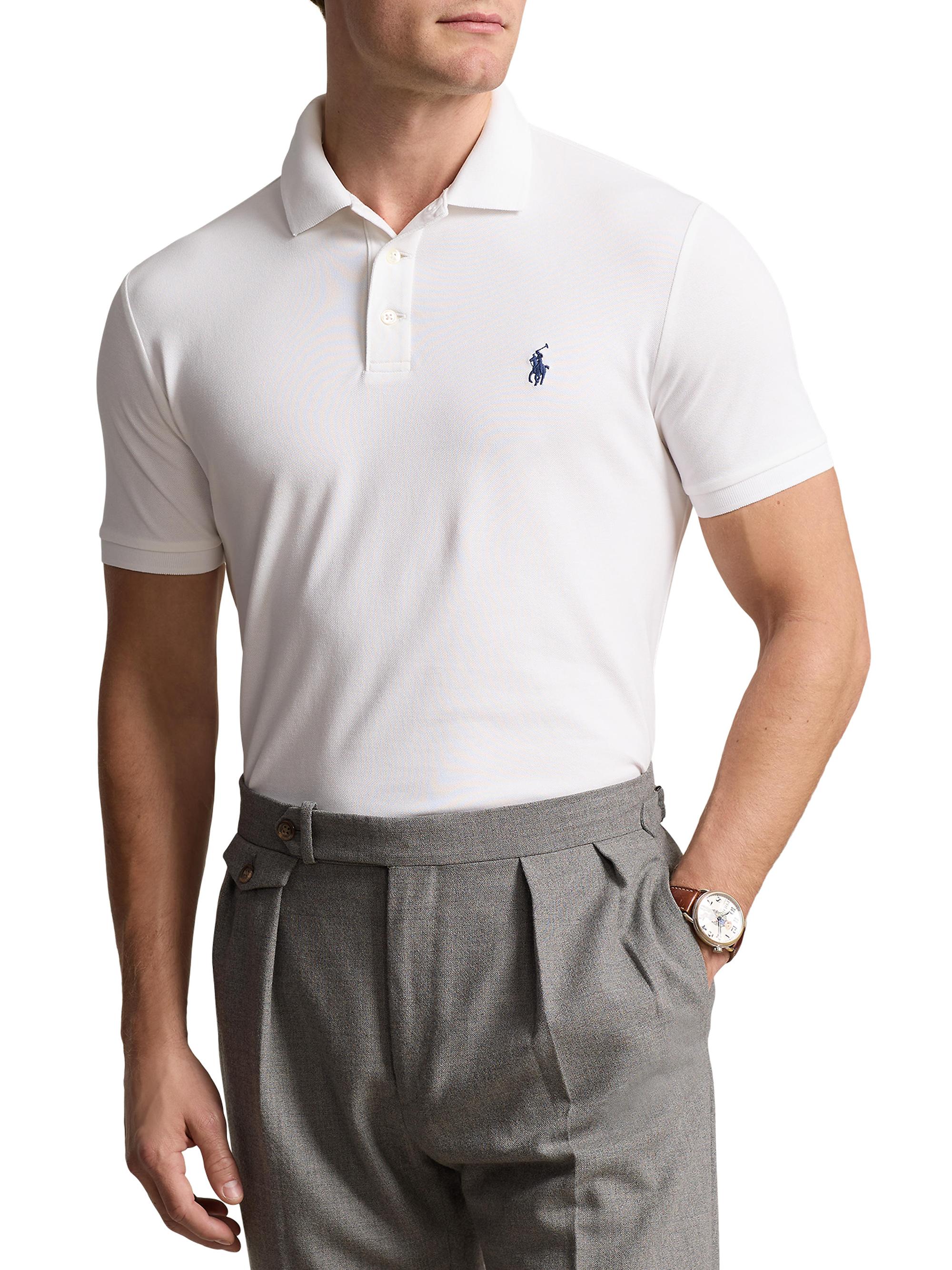 Polo Ralph Lauren Stretch Mesh Polo Shirt | Saks Fifth Avenue