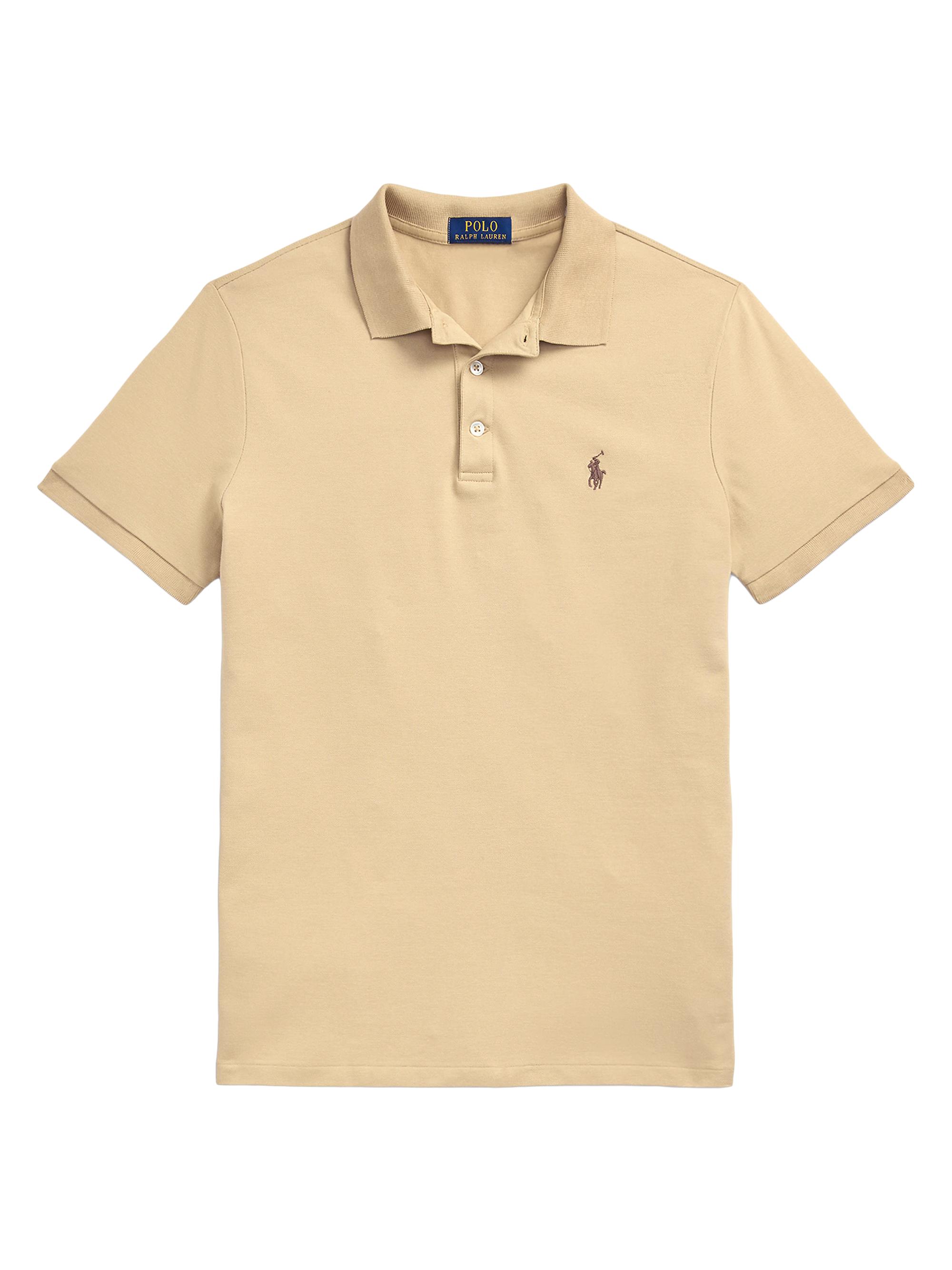 Polo Ralph Lauren Men's Stretch-Cotton Blend Custom Slim-Fit Polo Shirt - Coastal Beige
