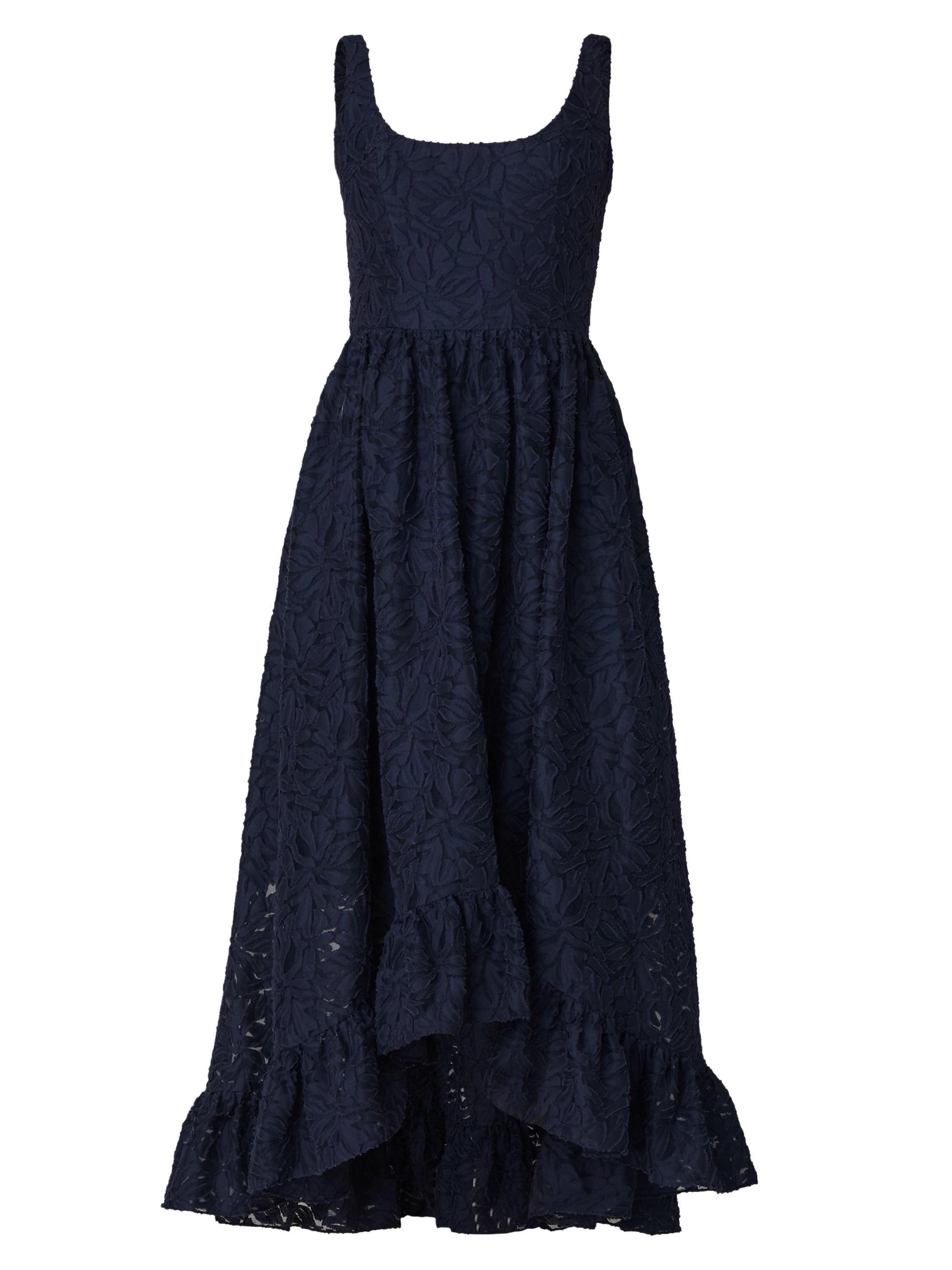 slim fit dress slacks Black and Navy Floral Lace Dress- Size 4