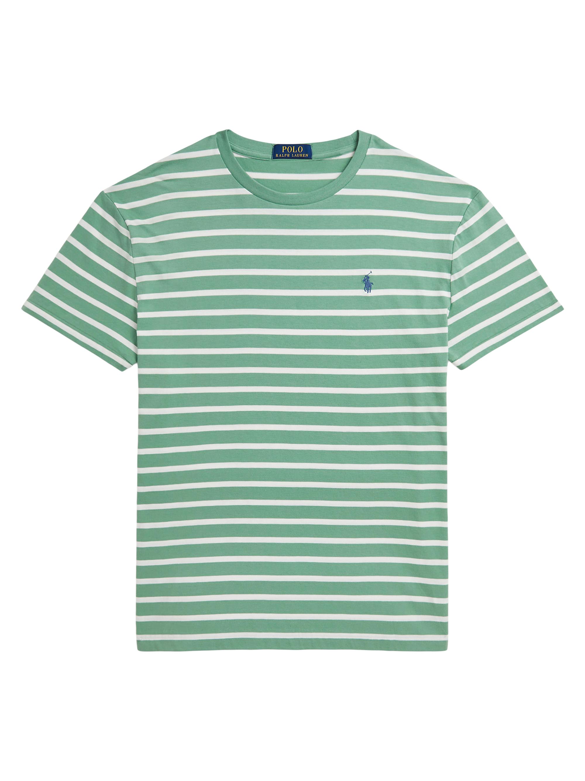 Polo Ralph Lauren Men's Striped Jersey Crewneck T-Shirt - Faded Mint Nevis