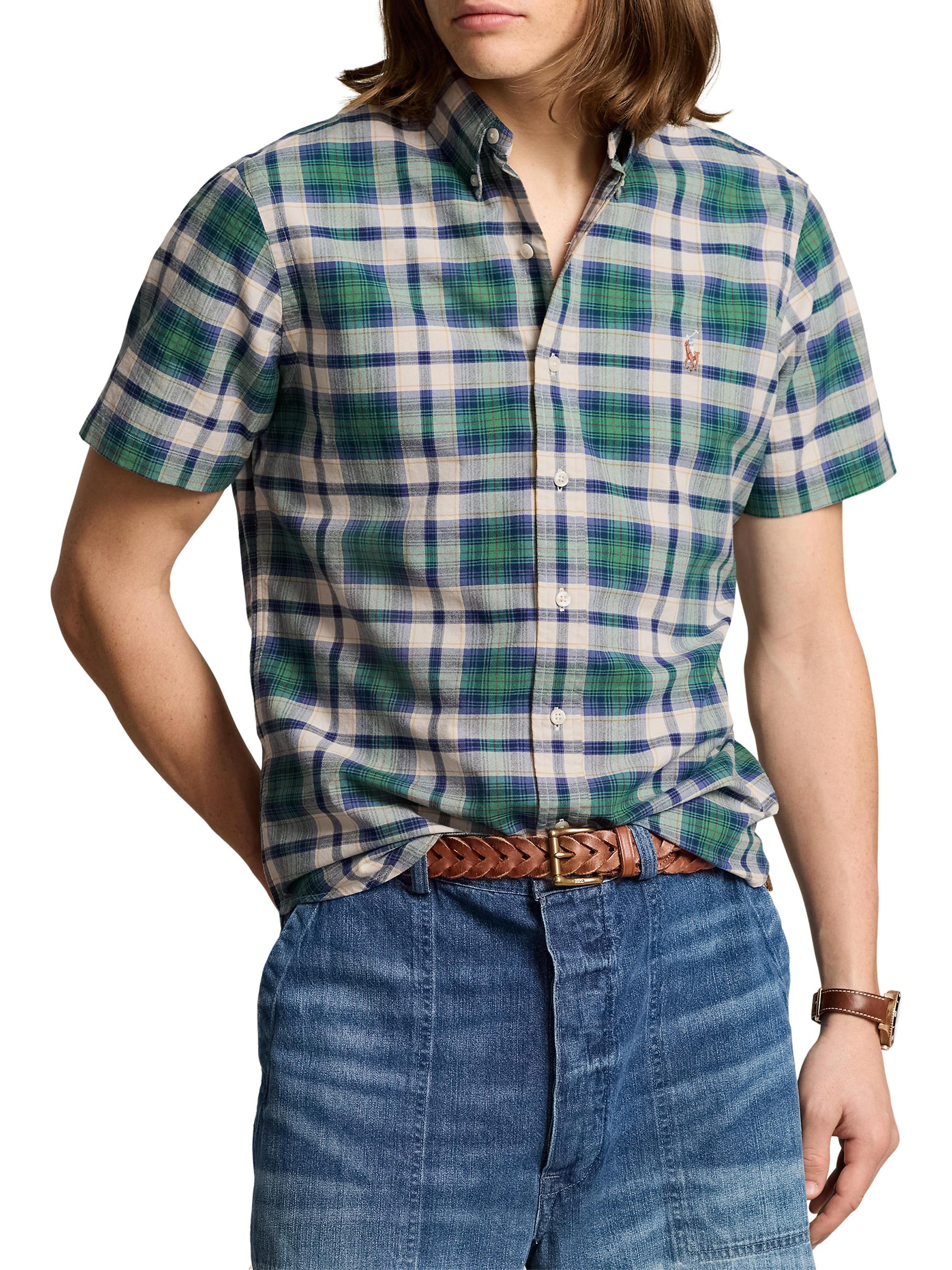 Polo Ralph Lauren Plaid Cotton Short-Sleeve Oxford Shirt | Saks