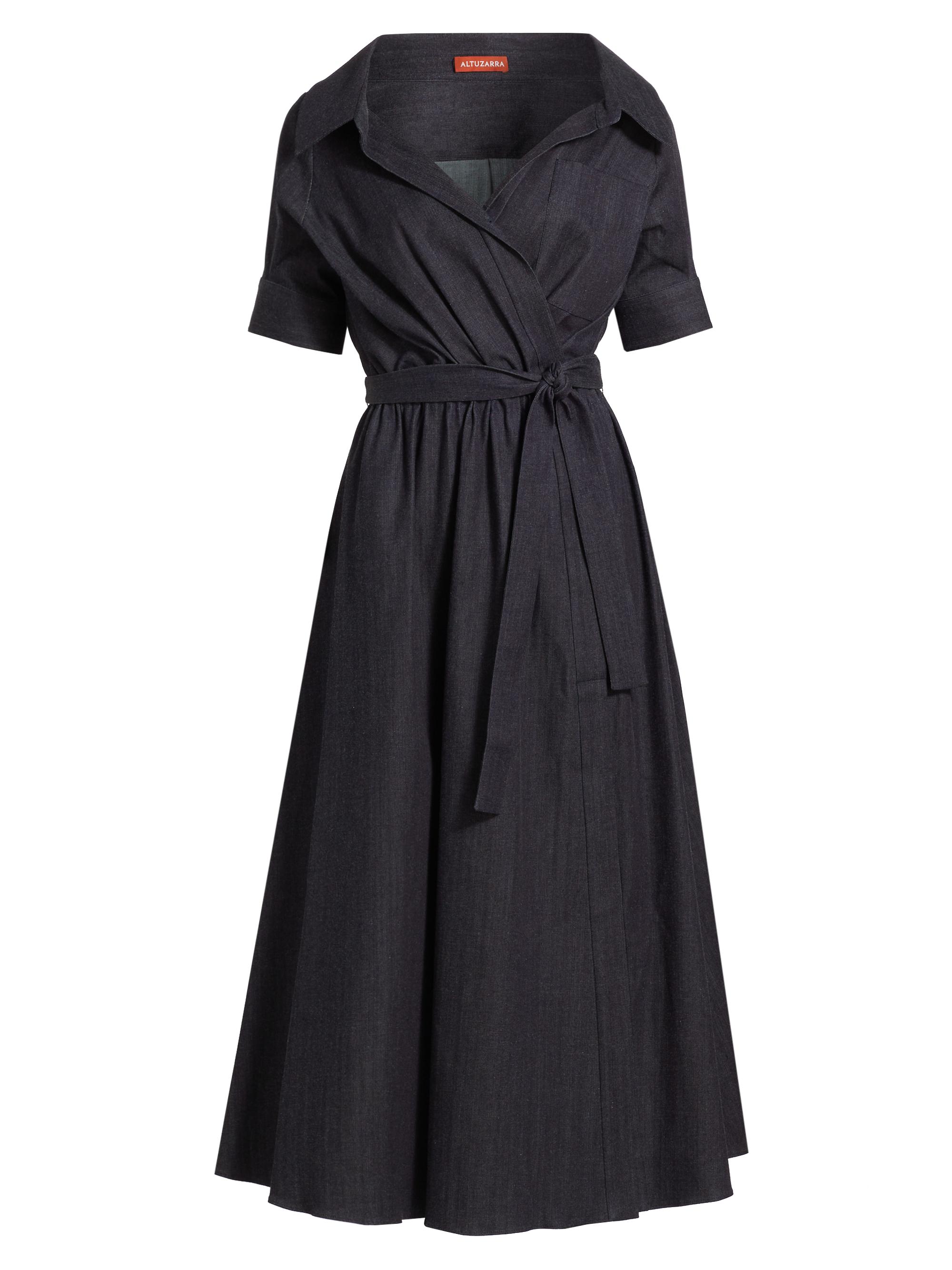 Altuzarra Women's Lydia Poplin Shirtdress - Berry Blue