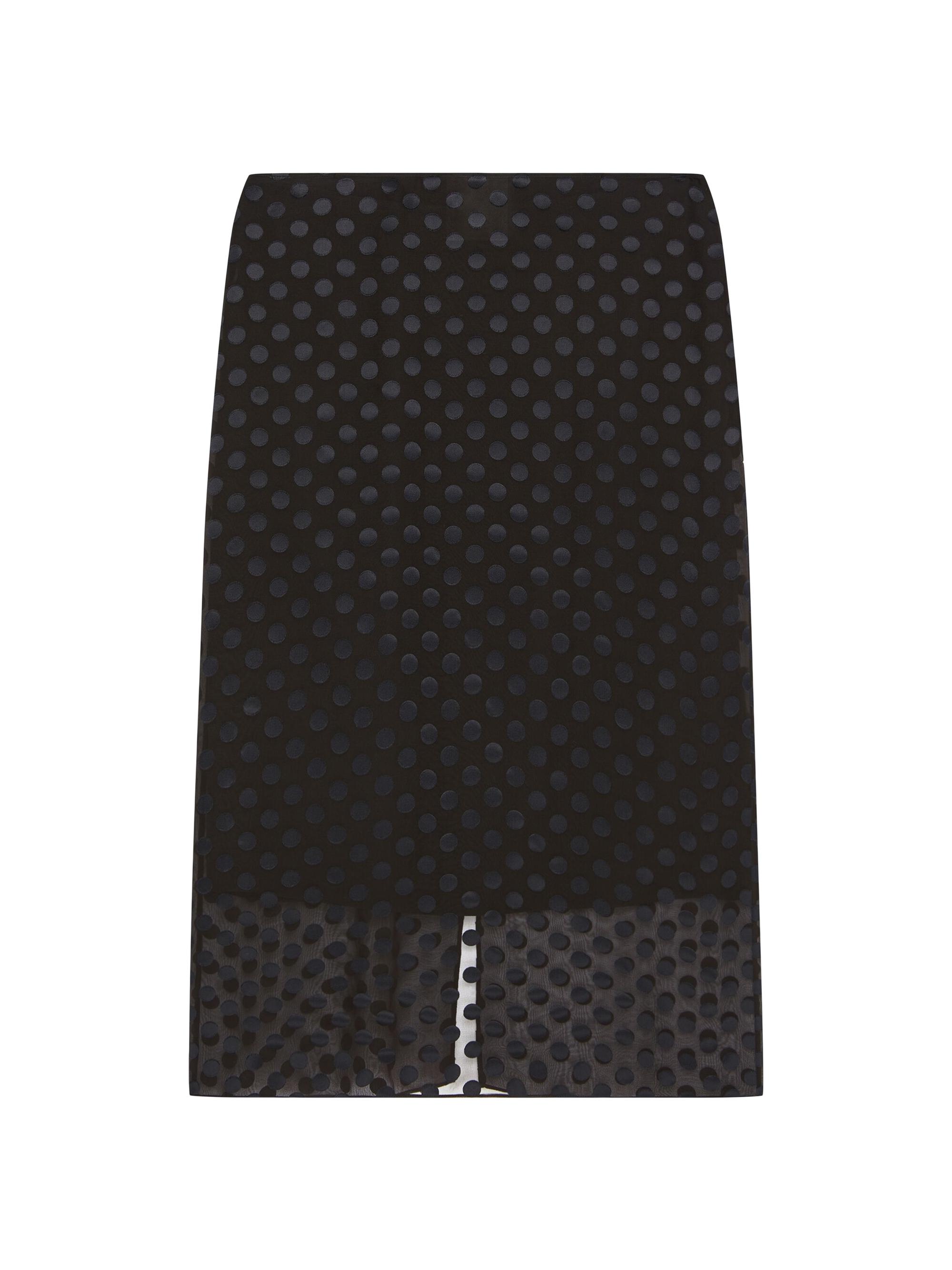 Givenchy Women's Skirt in Polka Dots Devore Satin - Black