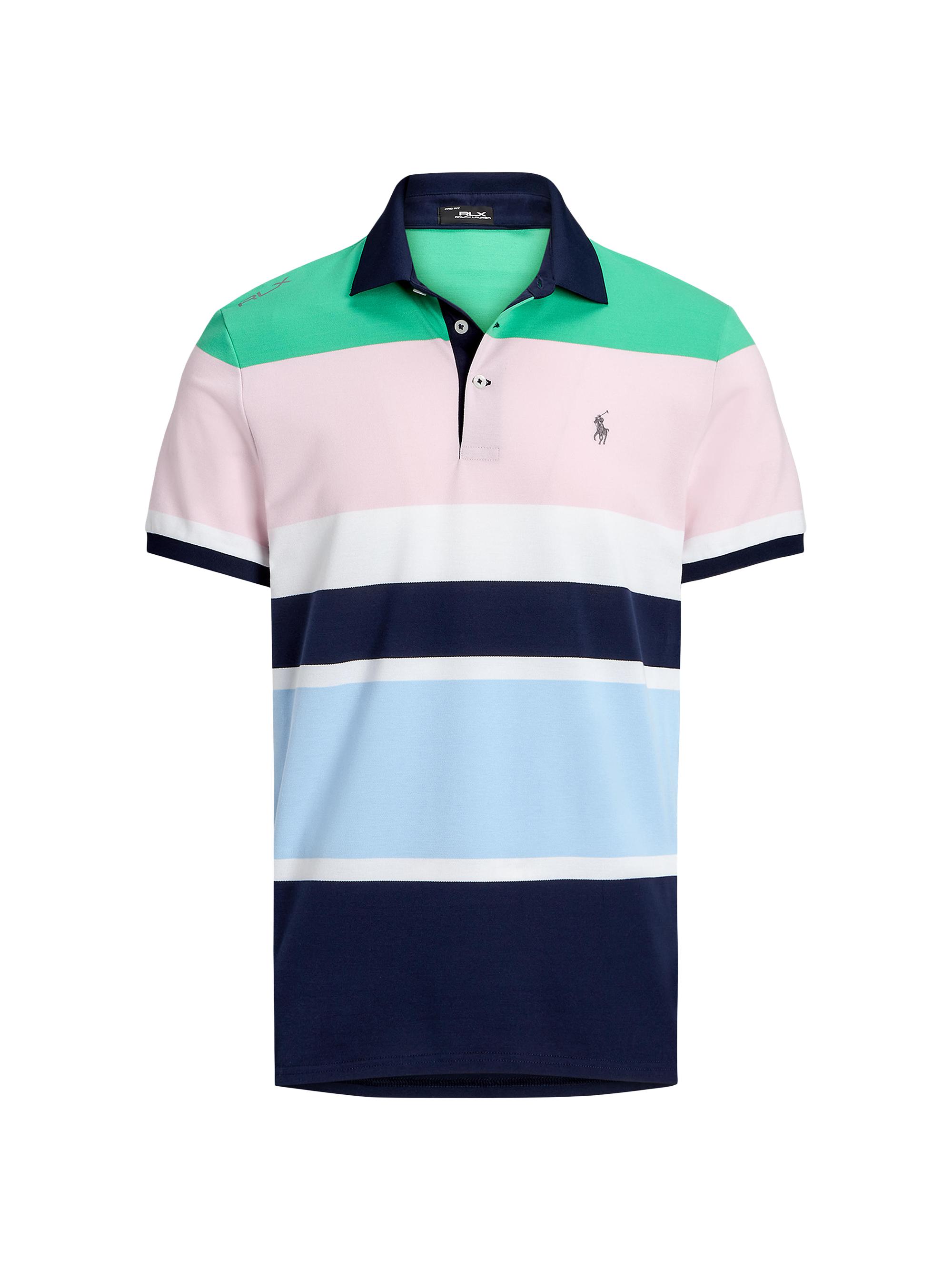 Polo Ralph Lauren Men's Striped Stretch-Cotton Polo Shirt - Vineyard Green Multi
