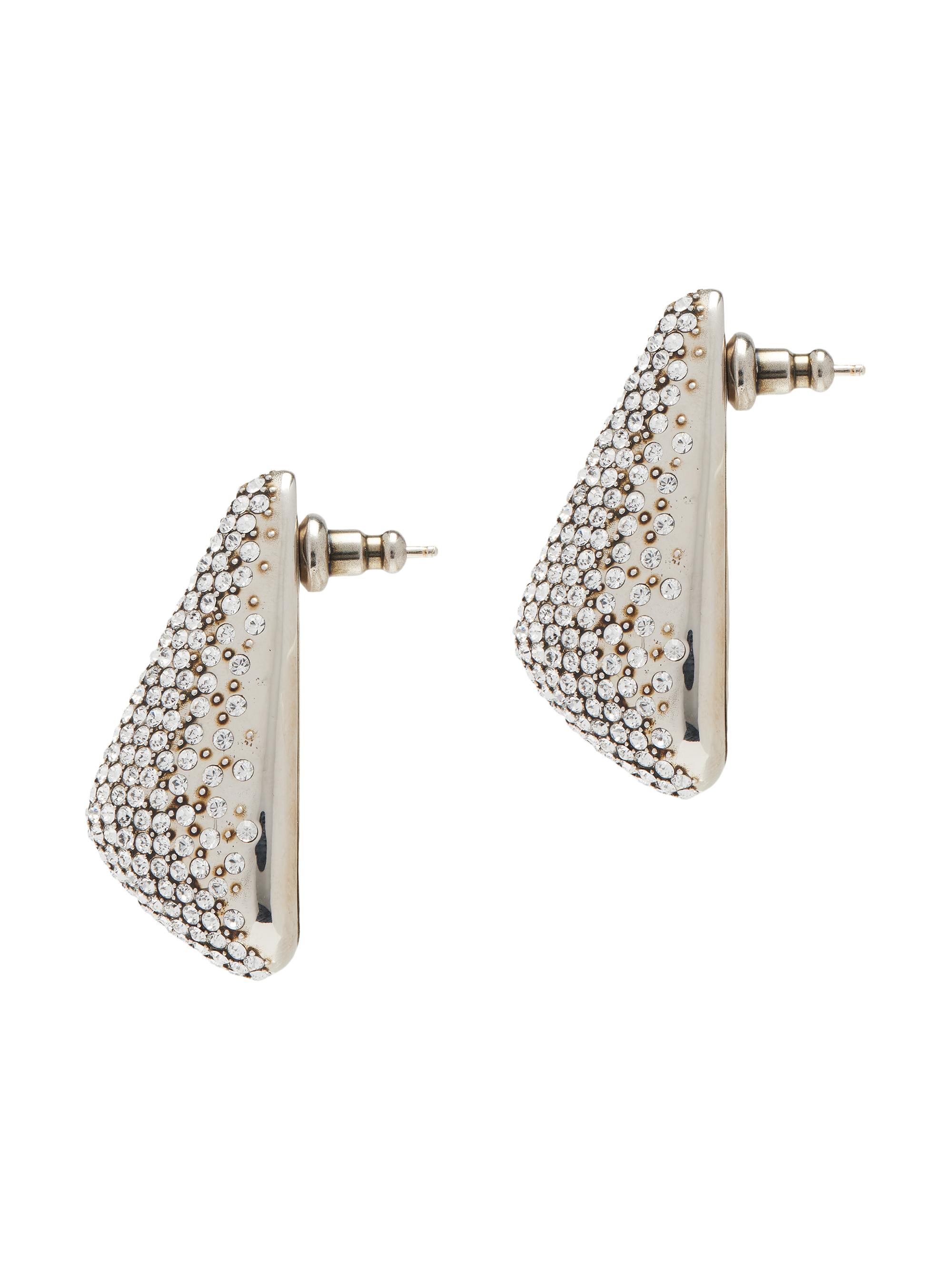McQueen Women's Silvertone & Crystal Thorn Drop Earrings - Silver