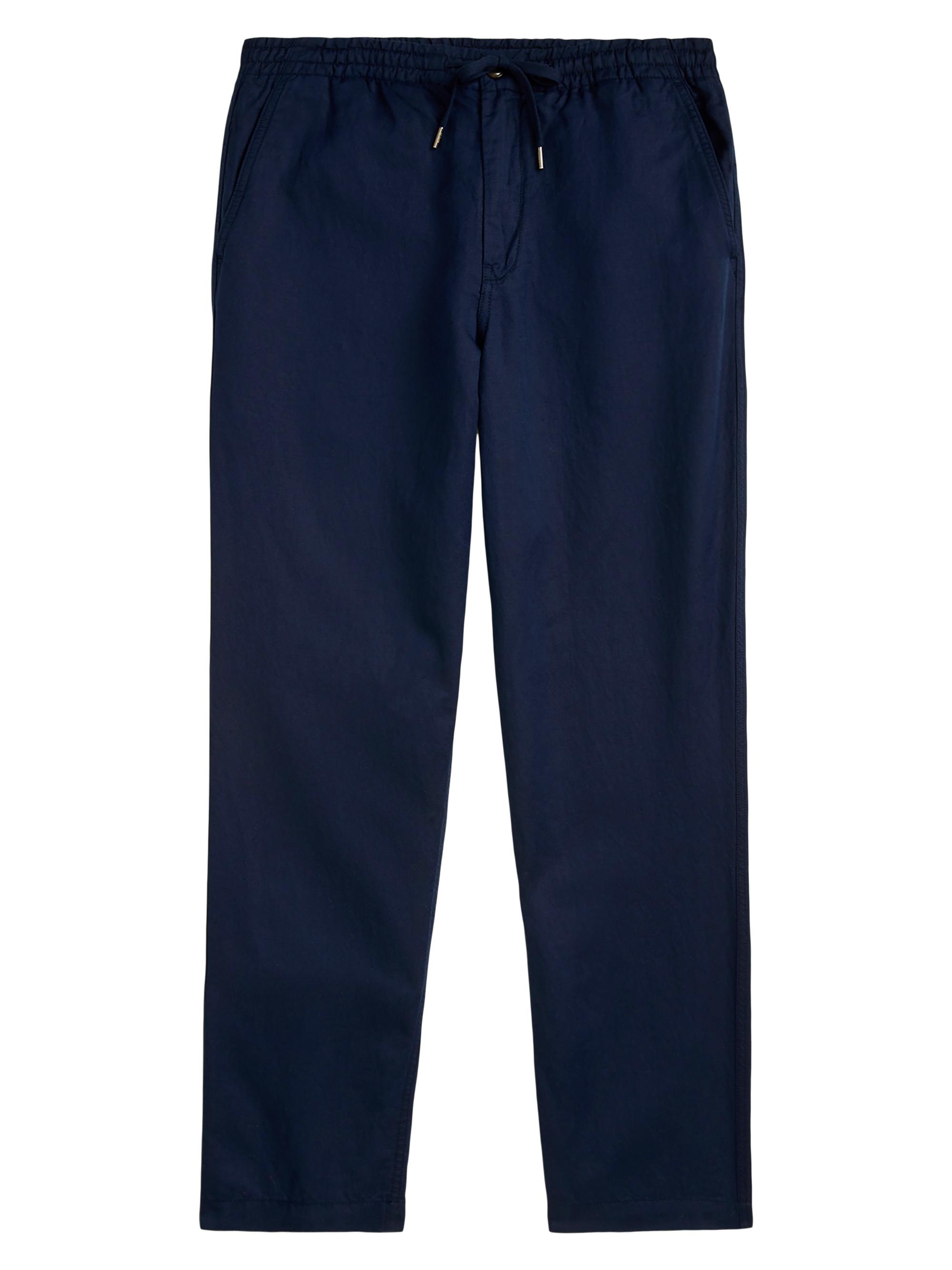 Polo Ralph Lauren Men's Linen-Blend Prepster Flat Front Pants - Newport Navy
