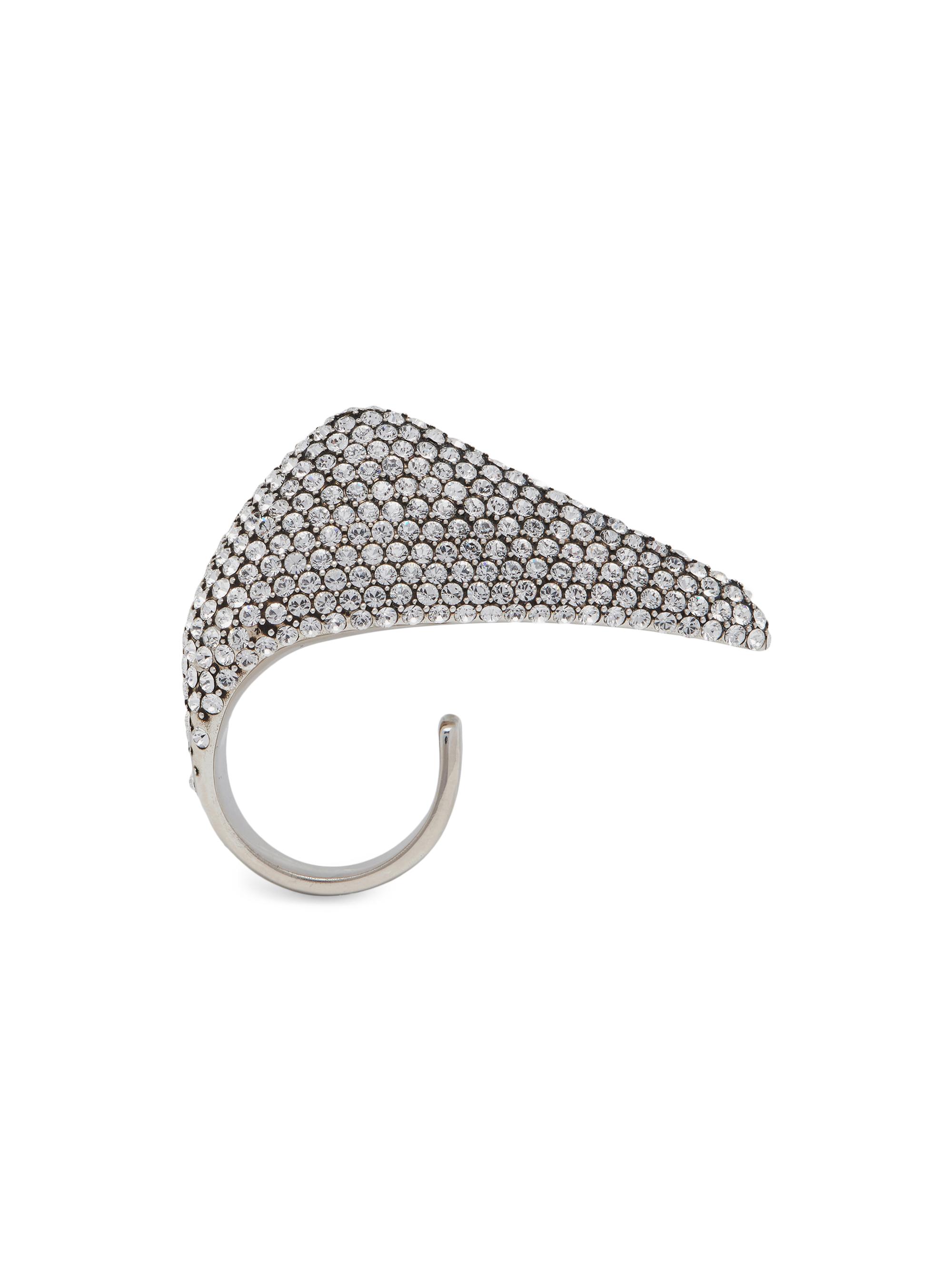 McQueen Women's Silvertone & Crystal Claw Ring - Silver