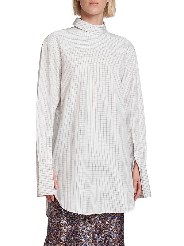 Shop Dries Van Noten Corso Cotton Poplin Tunic Shirt | Saks Shop Dries Van Noten Corso Cotton Poplin Tunic Shirt | Saks