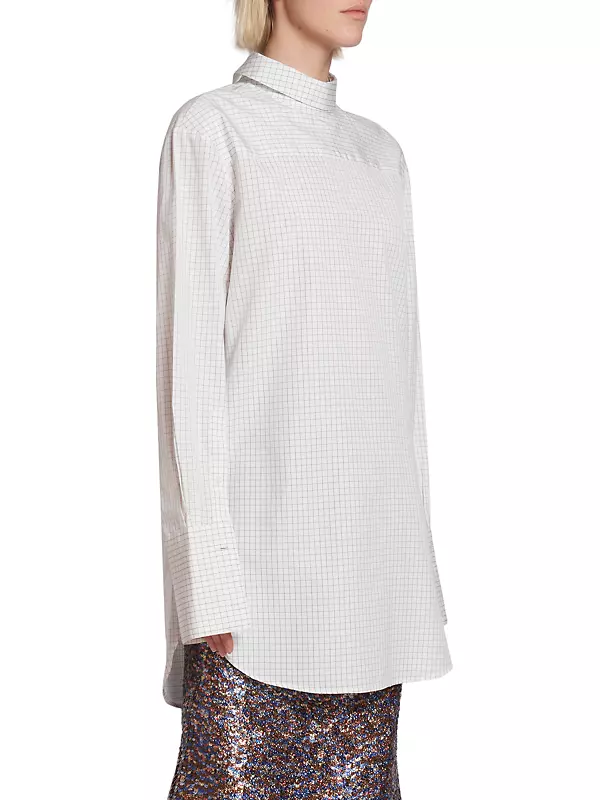 Shop Dries Van Noten Corso Cotton Poplin Tunic Shirt | Saks Shop Dries Van Noten Corso Cotton Poplin Tunic Shirt | Saks
