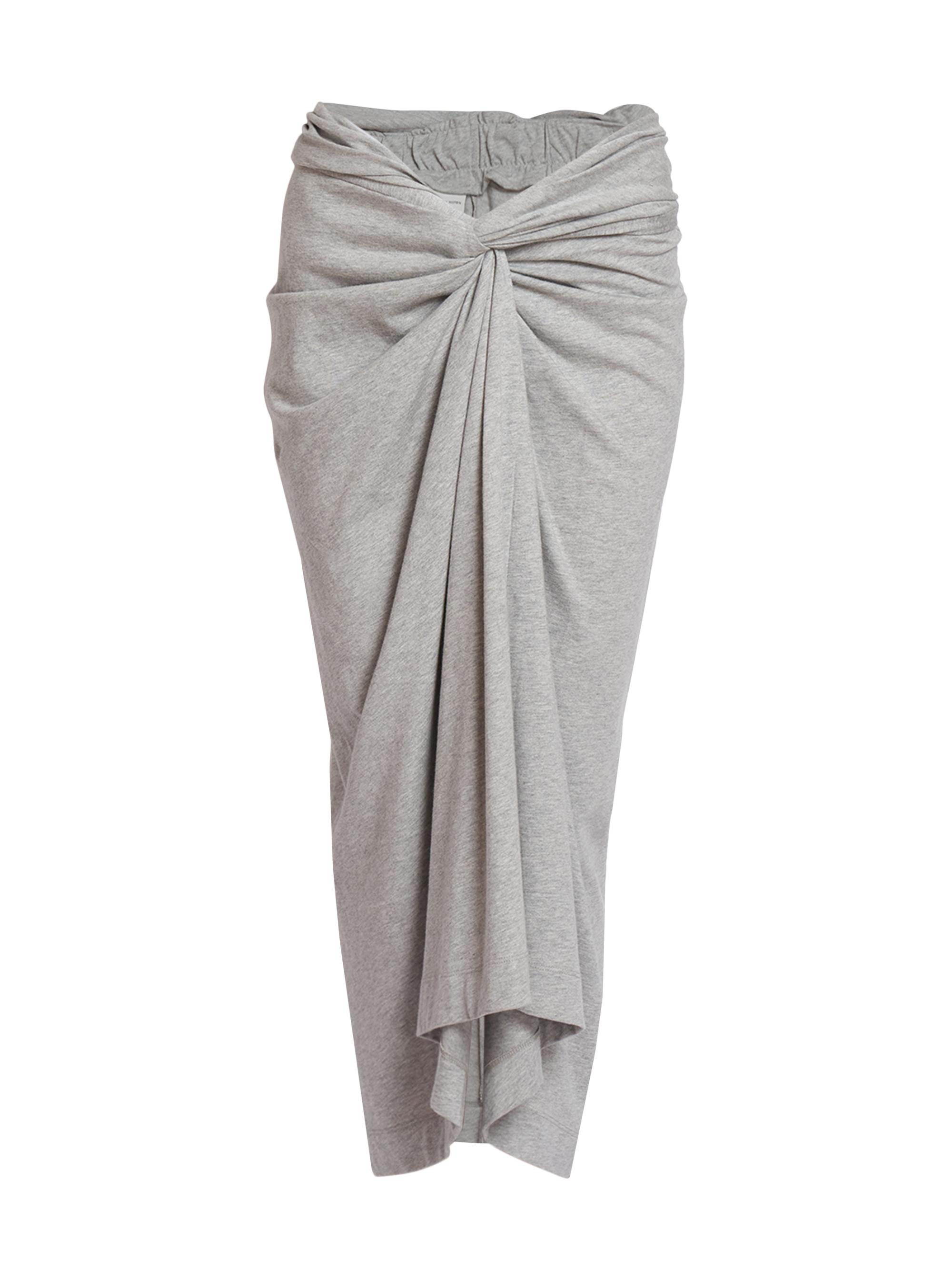 Dries Van Noten Women's Herchive Draped Jersey Skirt - Grey Melange