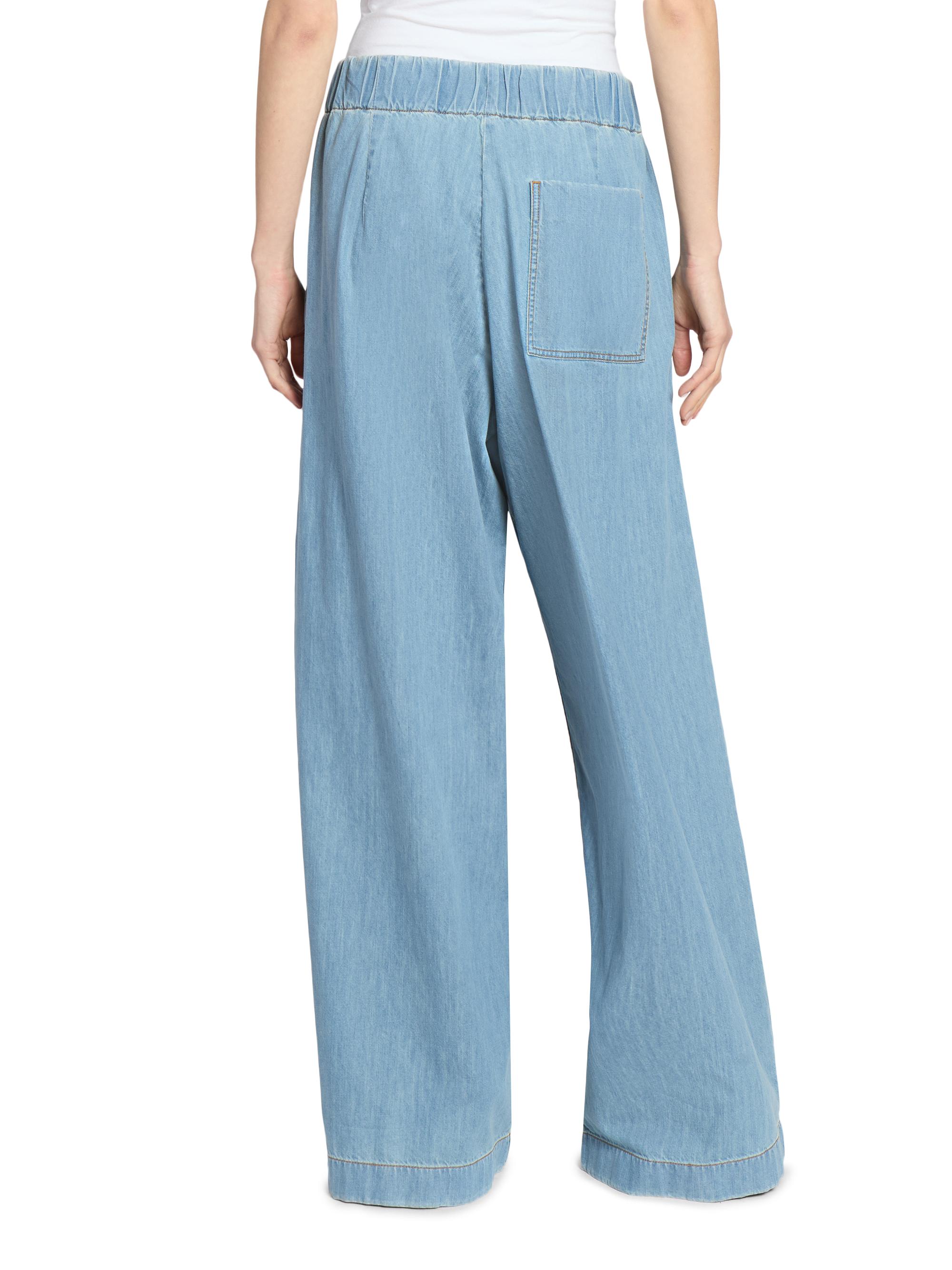 Dries Van Noten Pila Cotton Denim Wide-Leg Pants | Saks