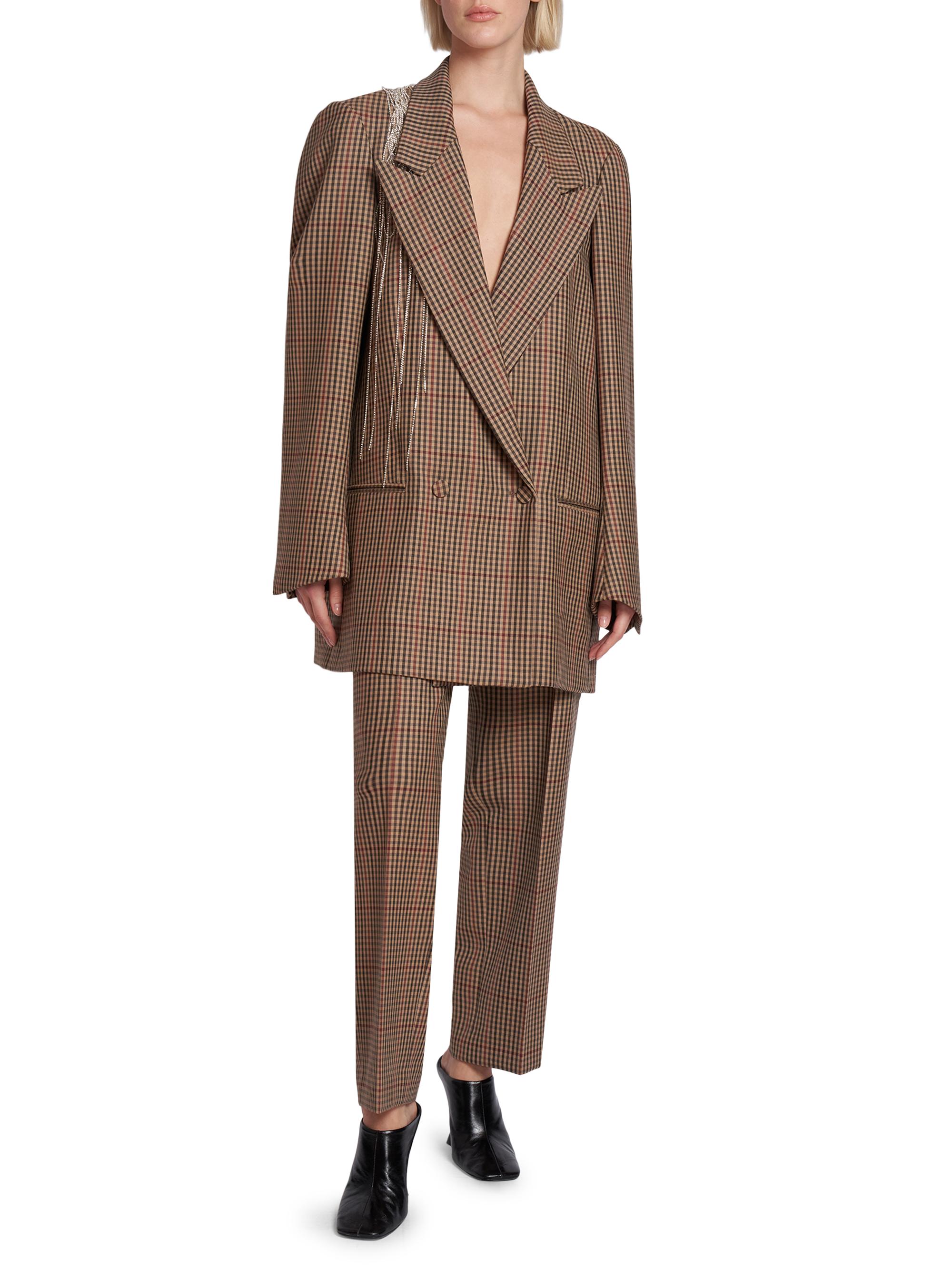 ジャケット・アウター 90s dries van noten doublebreasted coat Dries Van Noten Blink Rhinestone Wool Double-Breasted Jacket