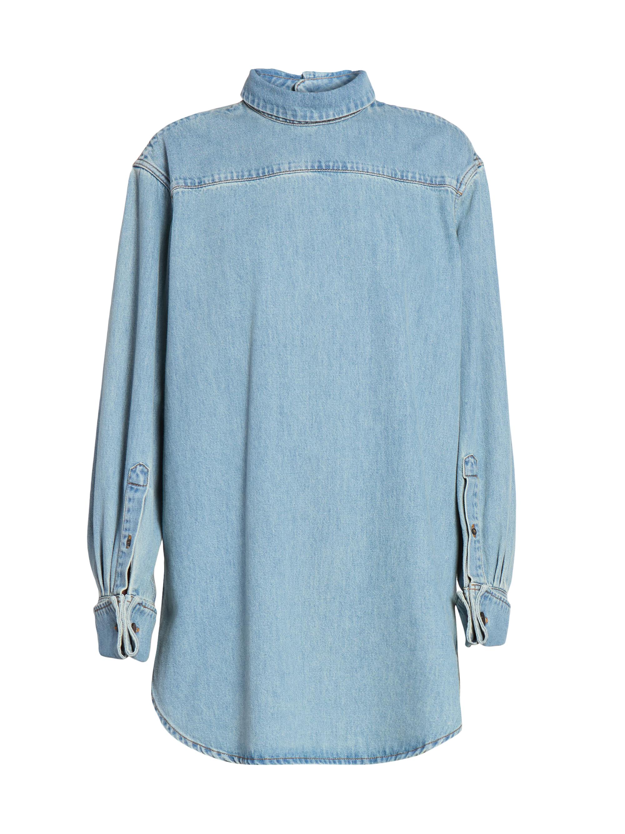 Dries Van Noten Women's Corso Lightweight Cotton Denim Tunic Shirt - Ice Blue