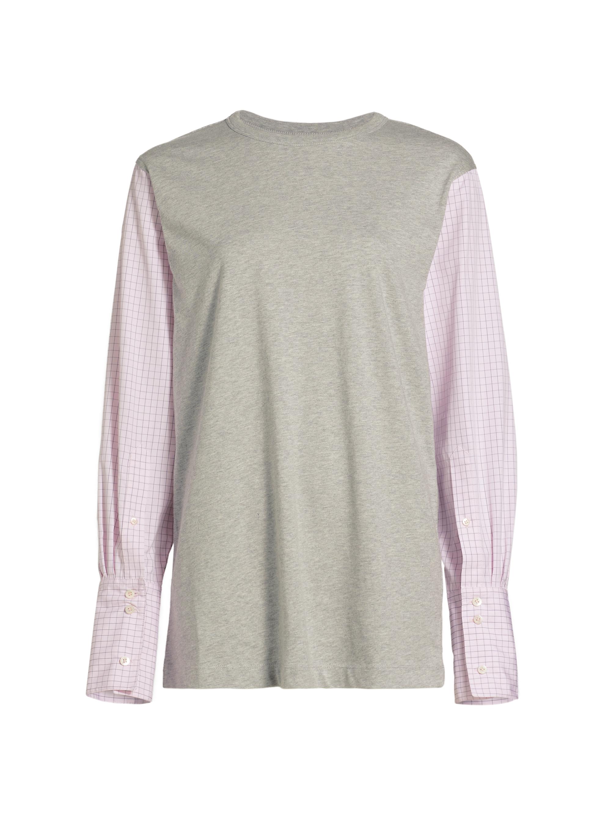 Dries Van Noten Women's Heos Mix Media T-Shirt - Grey Melange