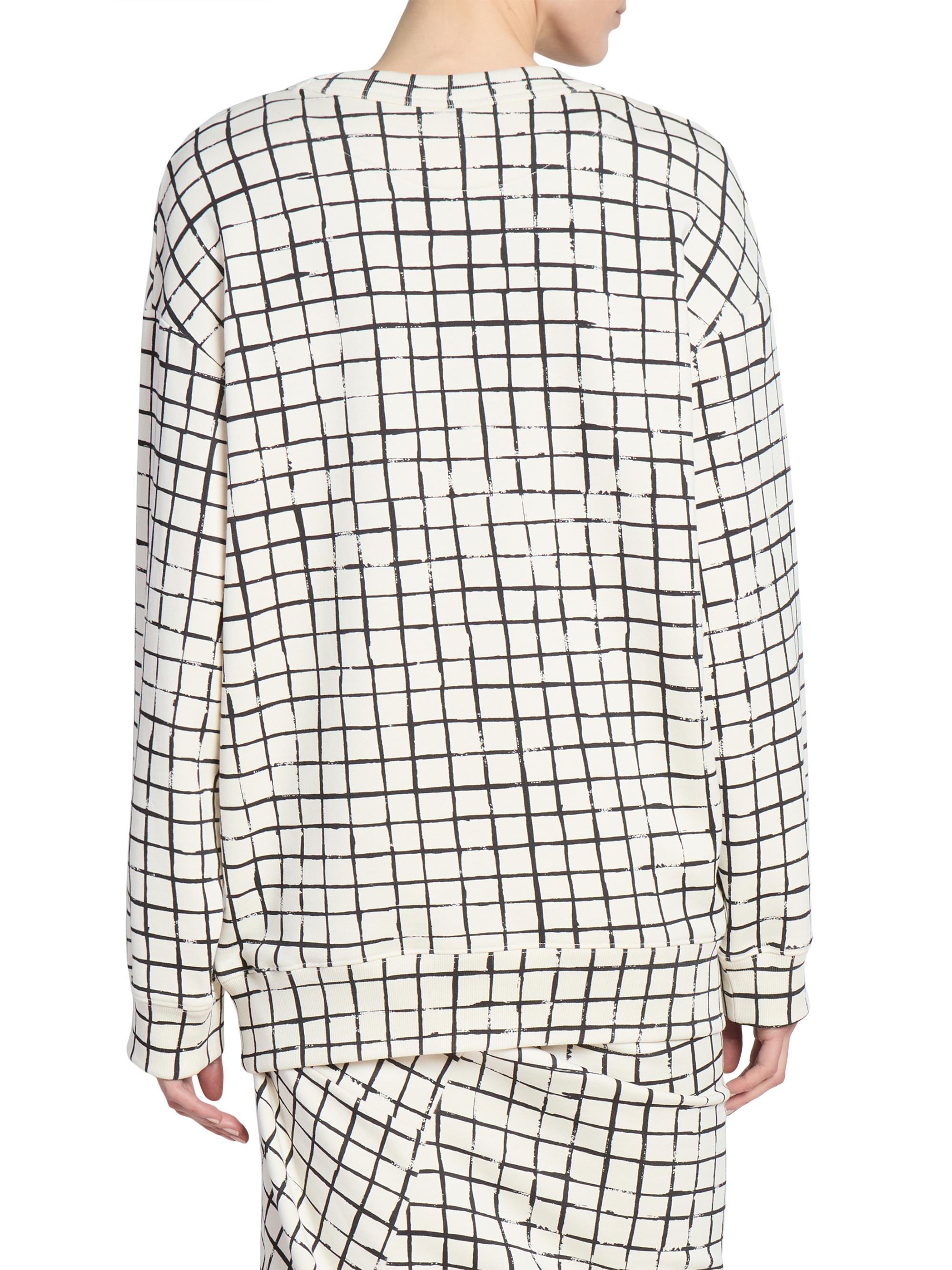 DRIES VAN NOTEN チェックニット　17-18AW Dries Van Noten Hatties Grid Cotton Foldover Sweater | Saks Fifth