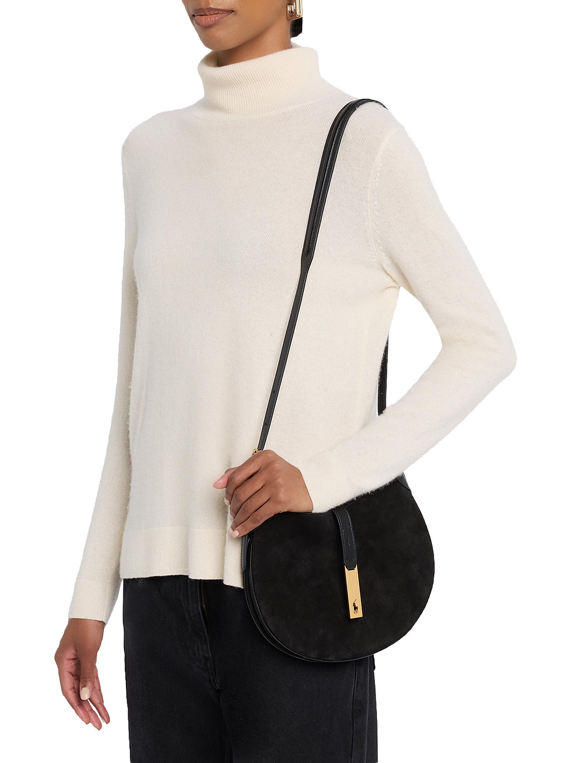 Polo Ralph Lauren Polo ID Small Suede Shoulder Bag | Saks Fifth Avenue