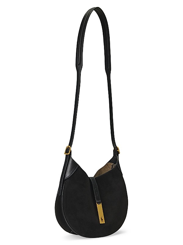 Shop Polo Ralph Lauren Polo ID Small Suede Shoulder Bag Shop Polo Ralph Lauren Polo ID Small Suede Shoulder Bag