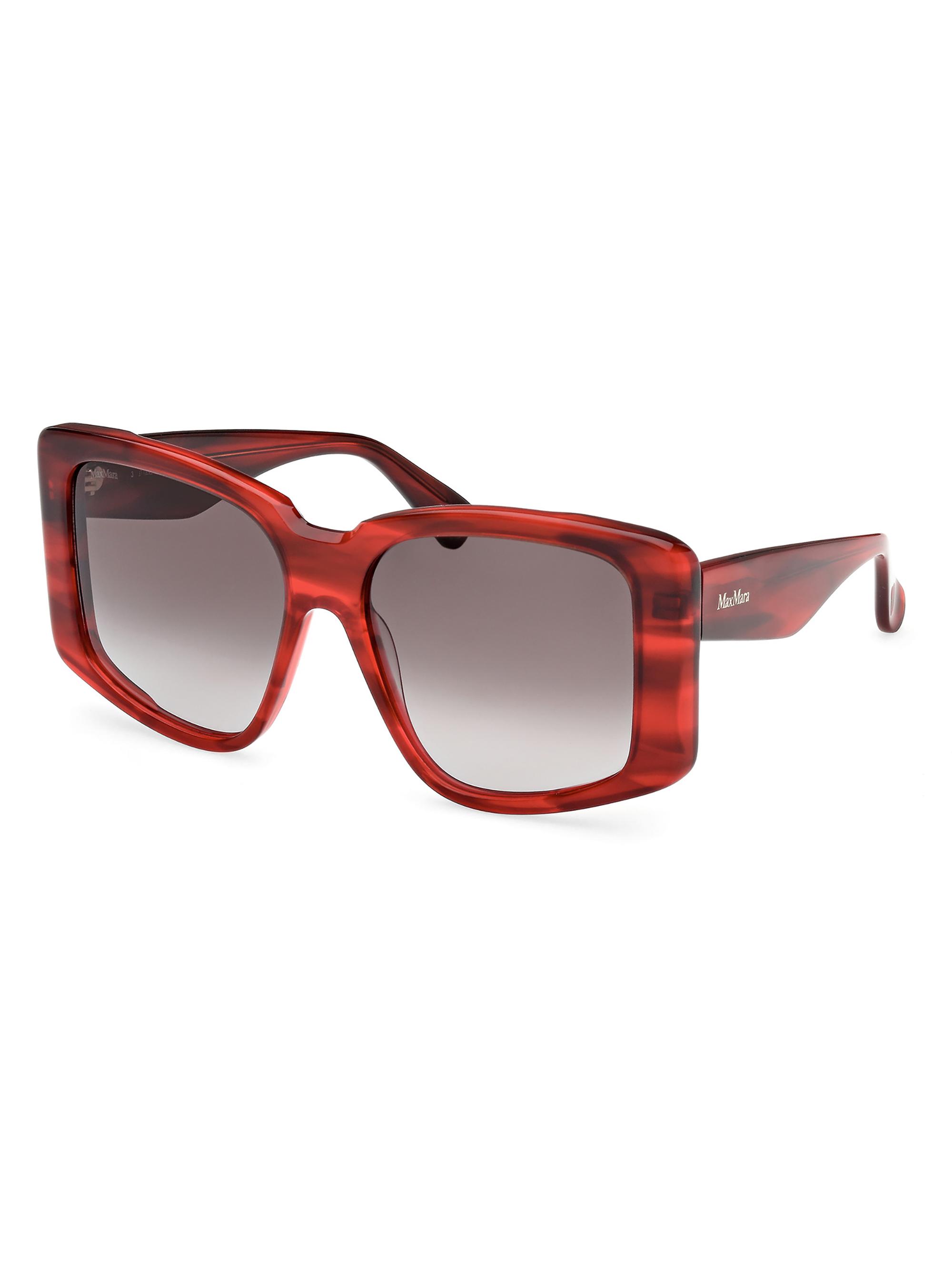 Max Mara Women's Glimpse6 57MM Round Sunglasses - Shiny Red Gradient Grey