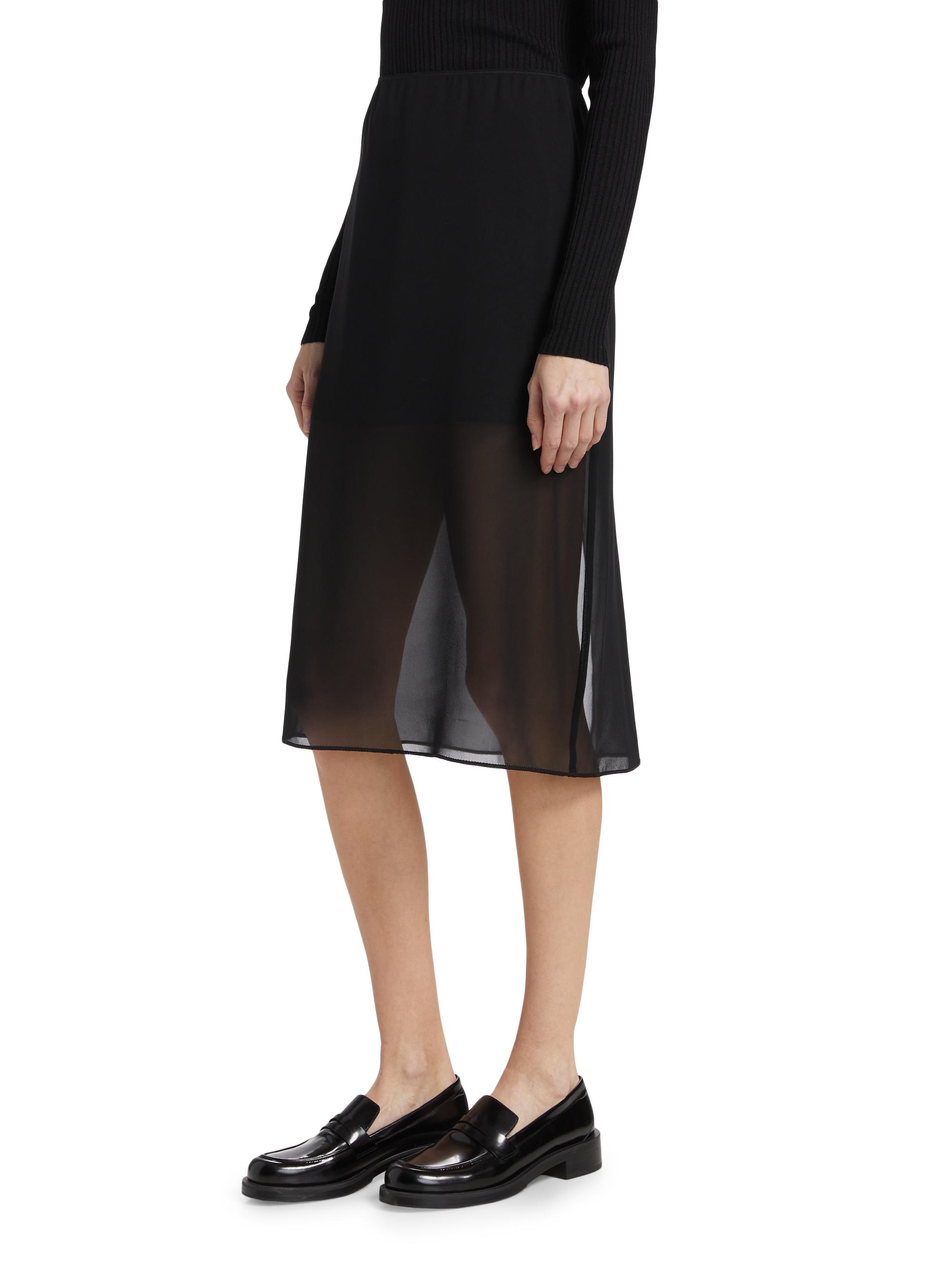 Vince Sheer Silk-Blend Pencil Skirt | Saks Fifth Avenue
