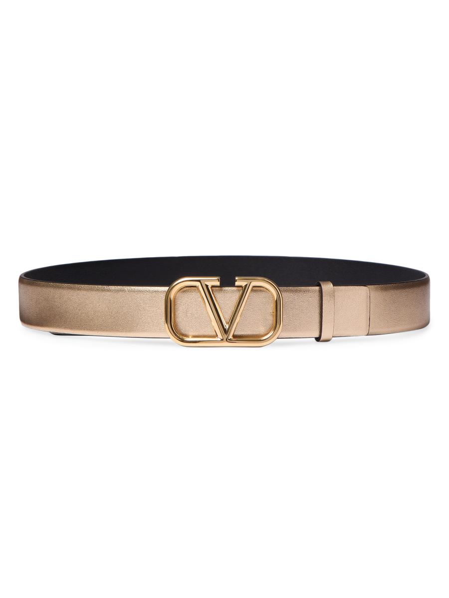 【関税&送料込】Valentino Garavani Embellished l Belt Valentino Garavani - Multicolor Crystal Embellished VLogo Belt