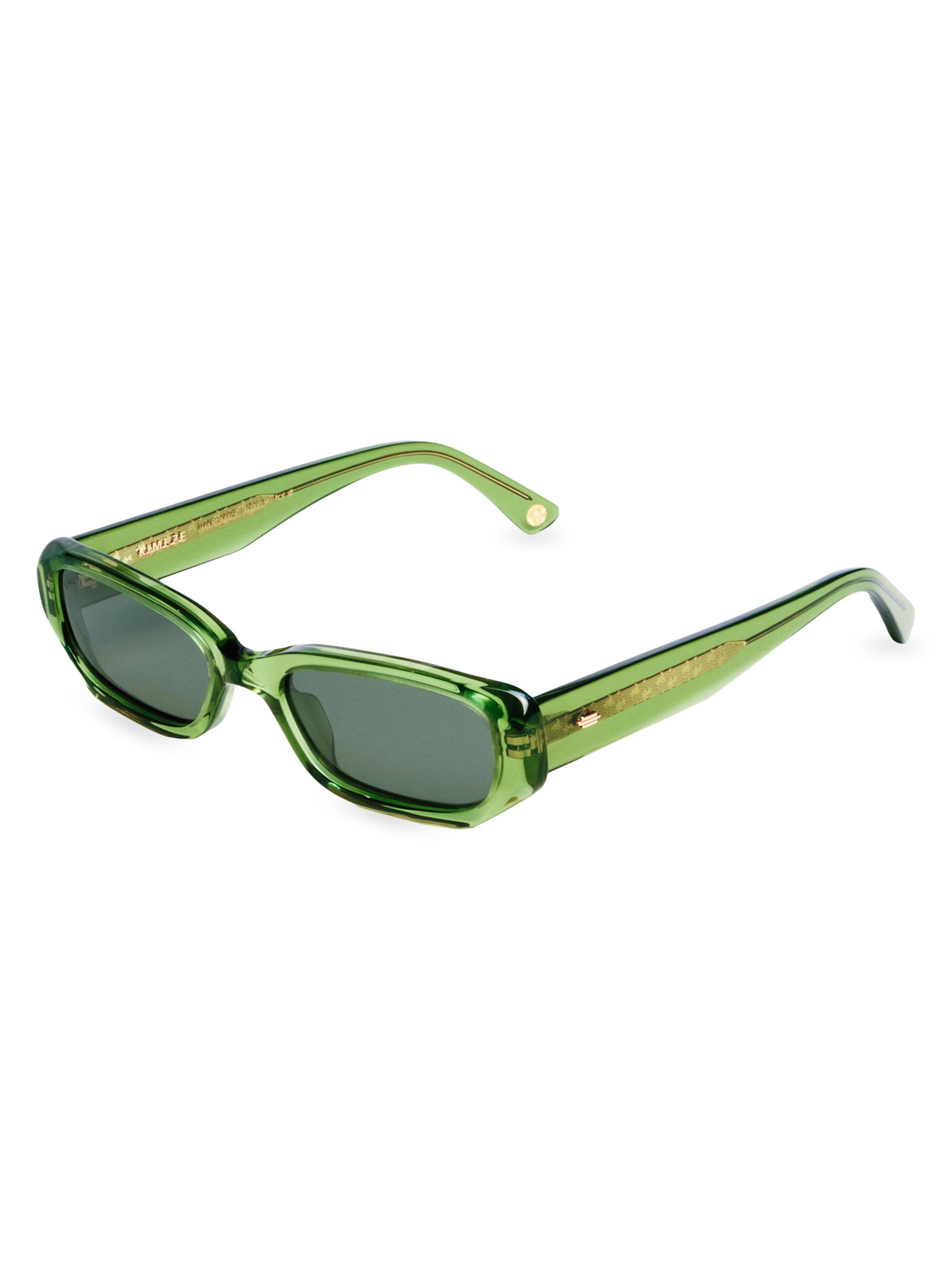 Kimeze Women's Oré 57MM Rounded Sunglasses - Olive Green Dark Green