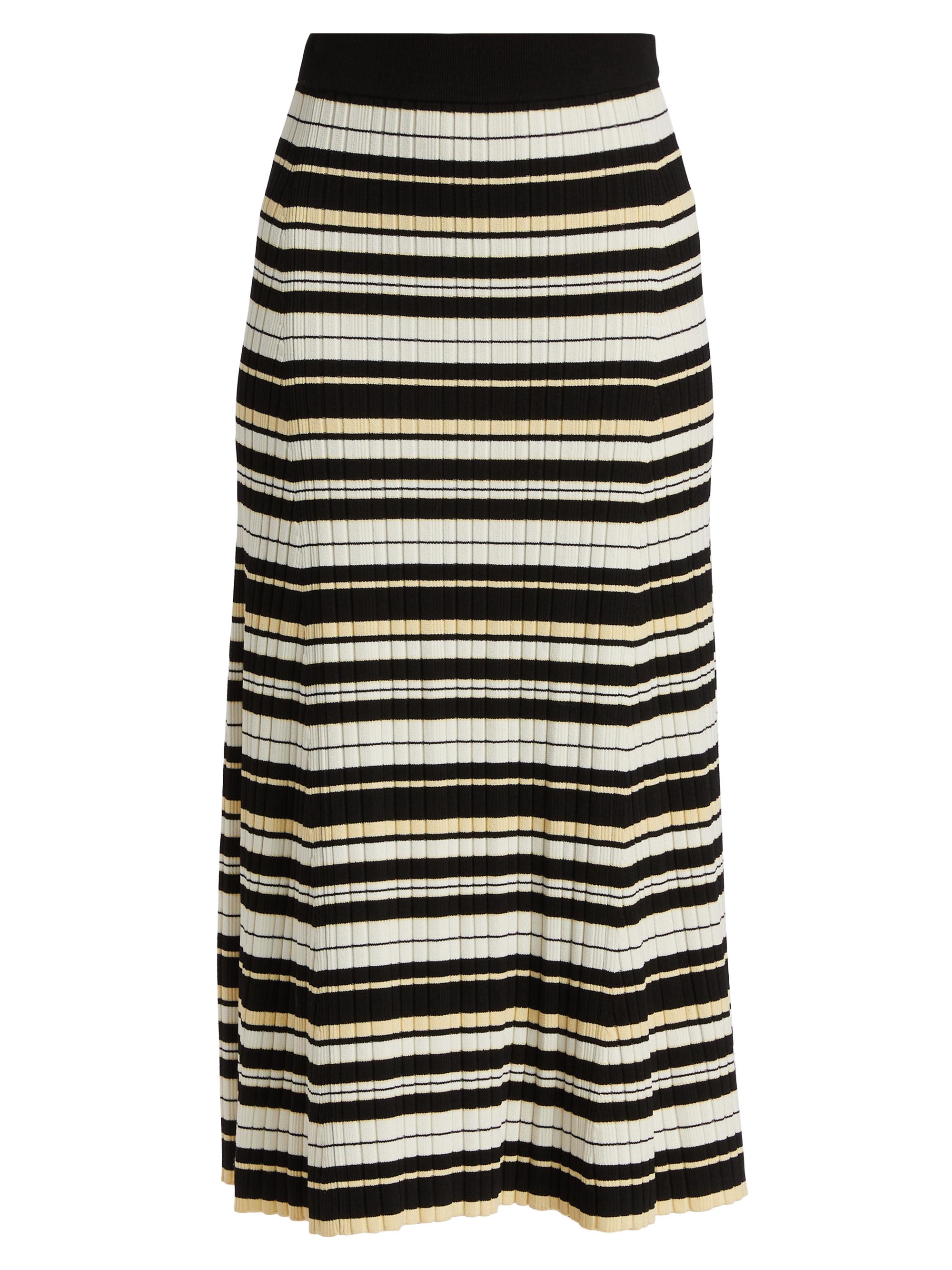 Ganni Women's Future Stripe Rib-Knit Midi-Skirt - Multicolour