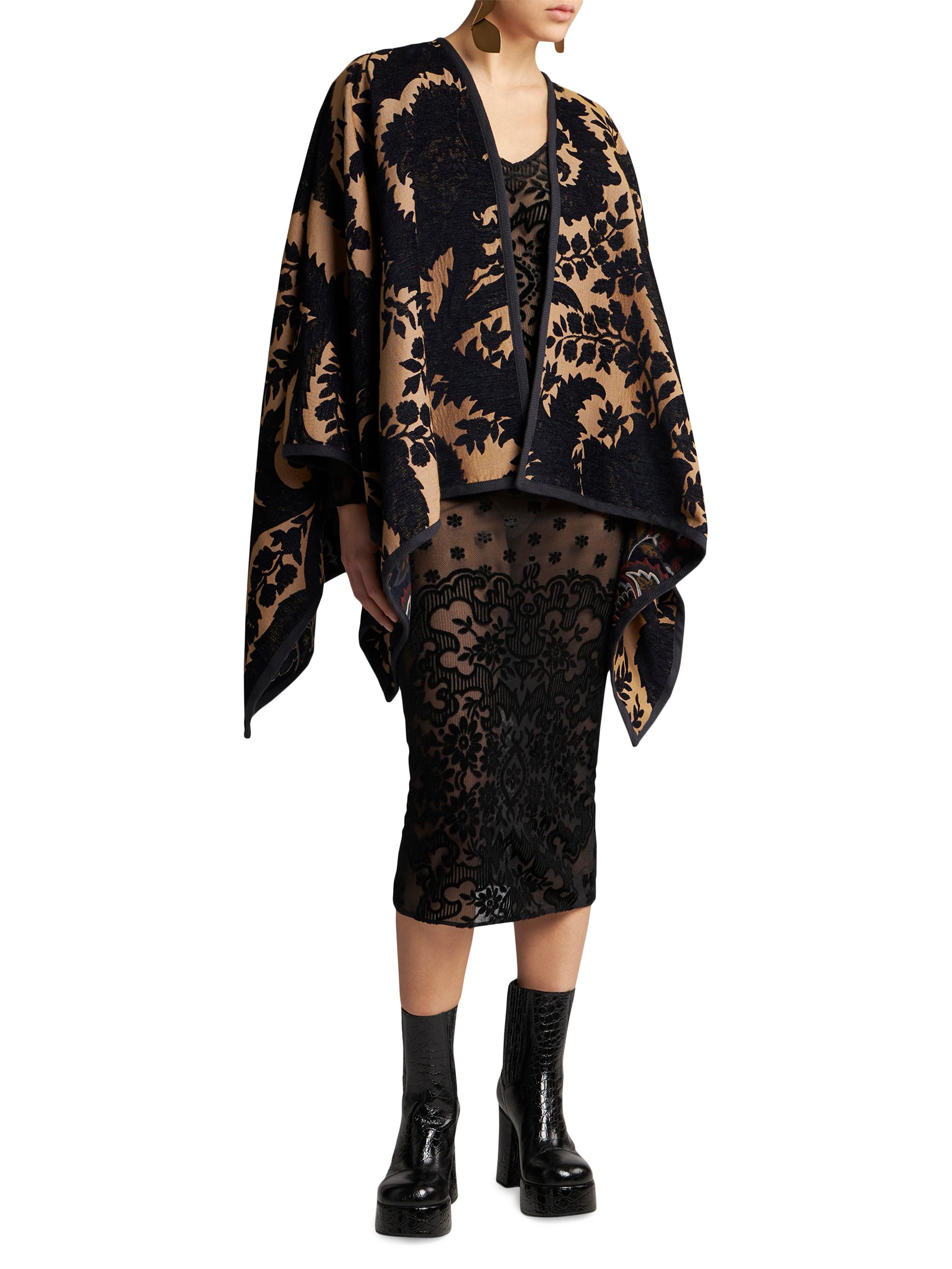 Etro Women's Jacquard Reversible Cotton-Blend Cape