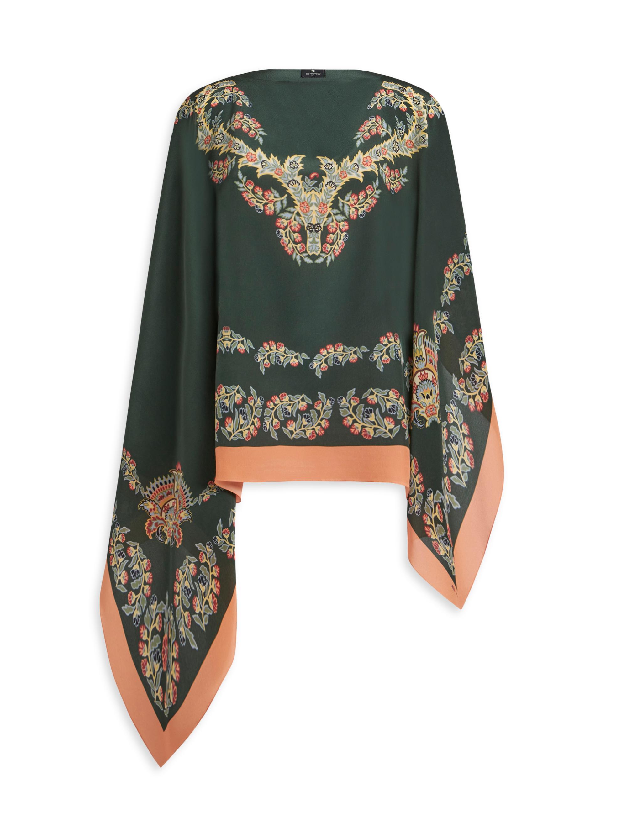 Etro Women's Floral Silk Poncho