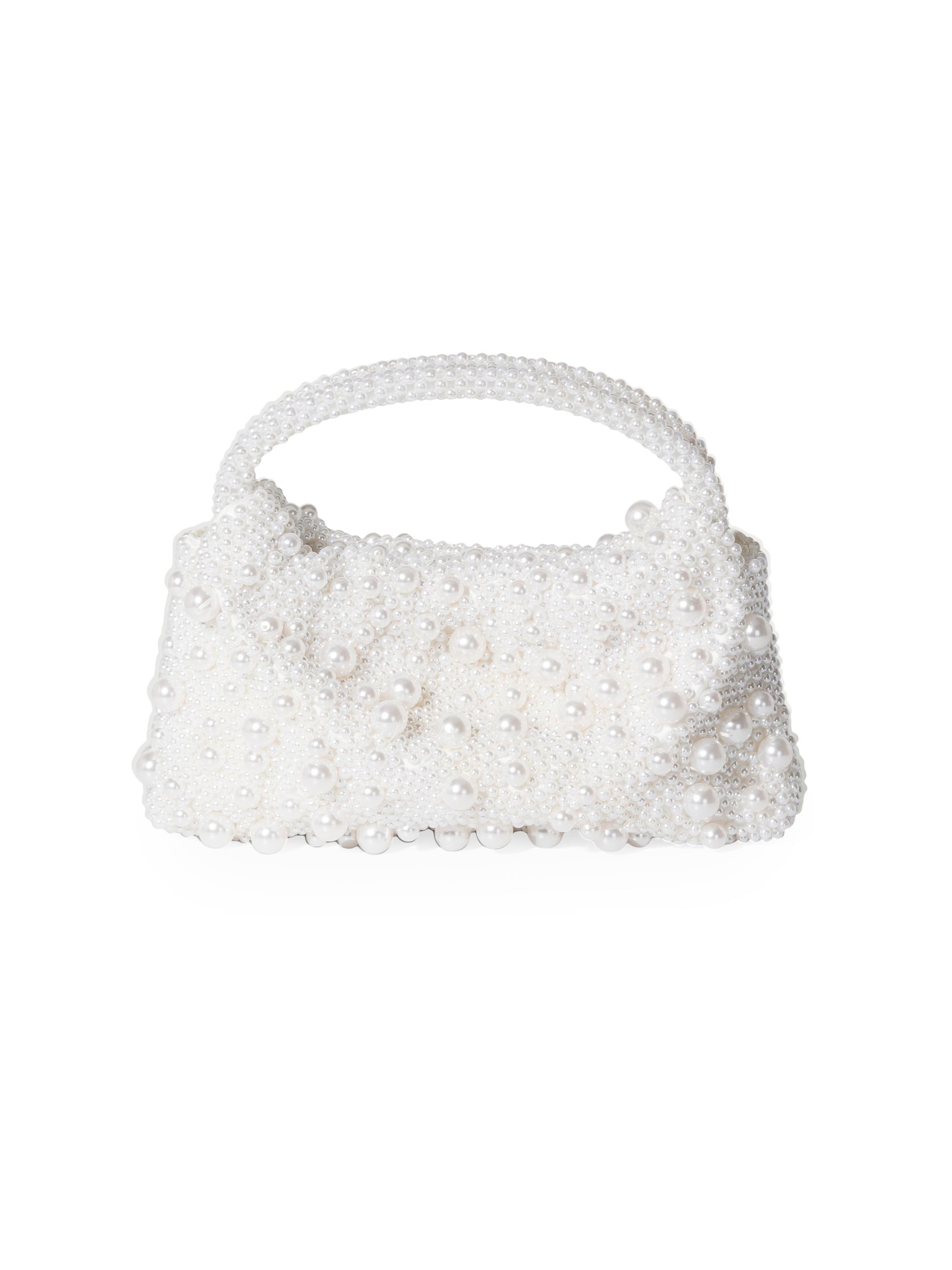 SIMKHAI Women's Ellerie Imitation Pearl Bag - White