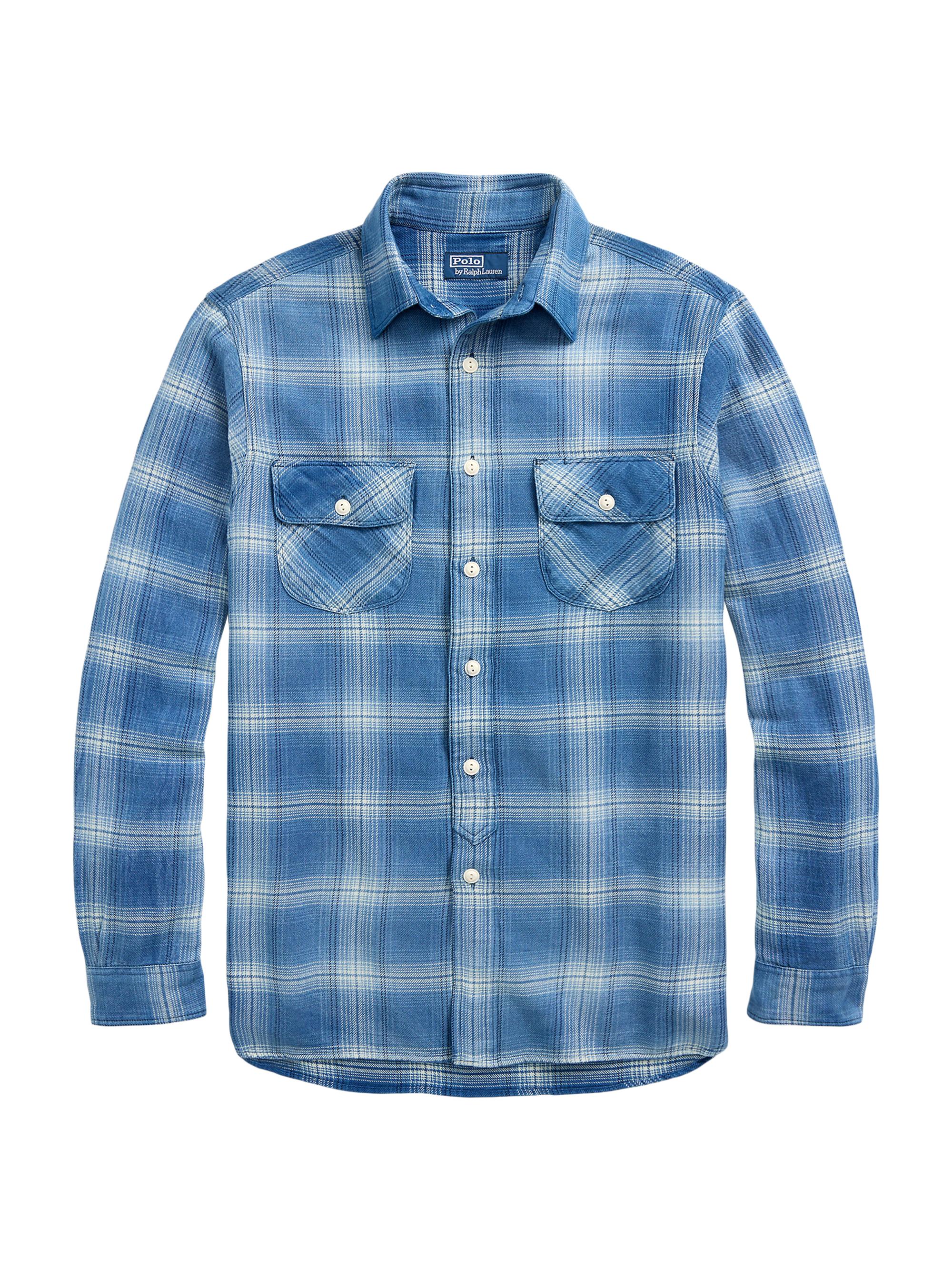 Polo Ralph Lauren Men's Check Long-Sleeve Sport Shirt - Indigo Multi