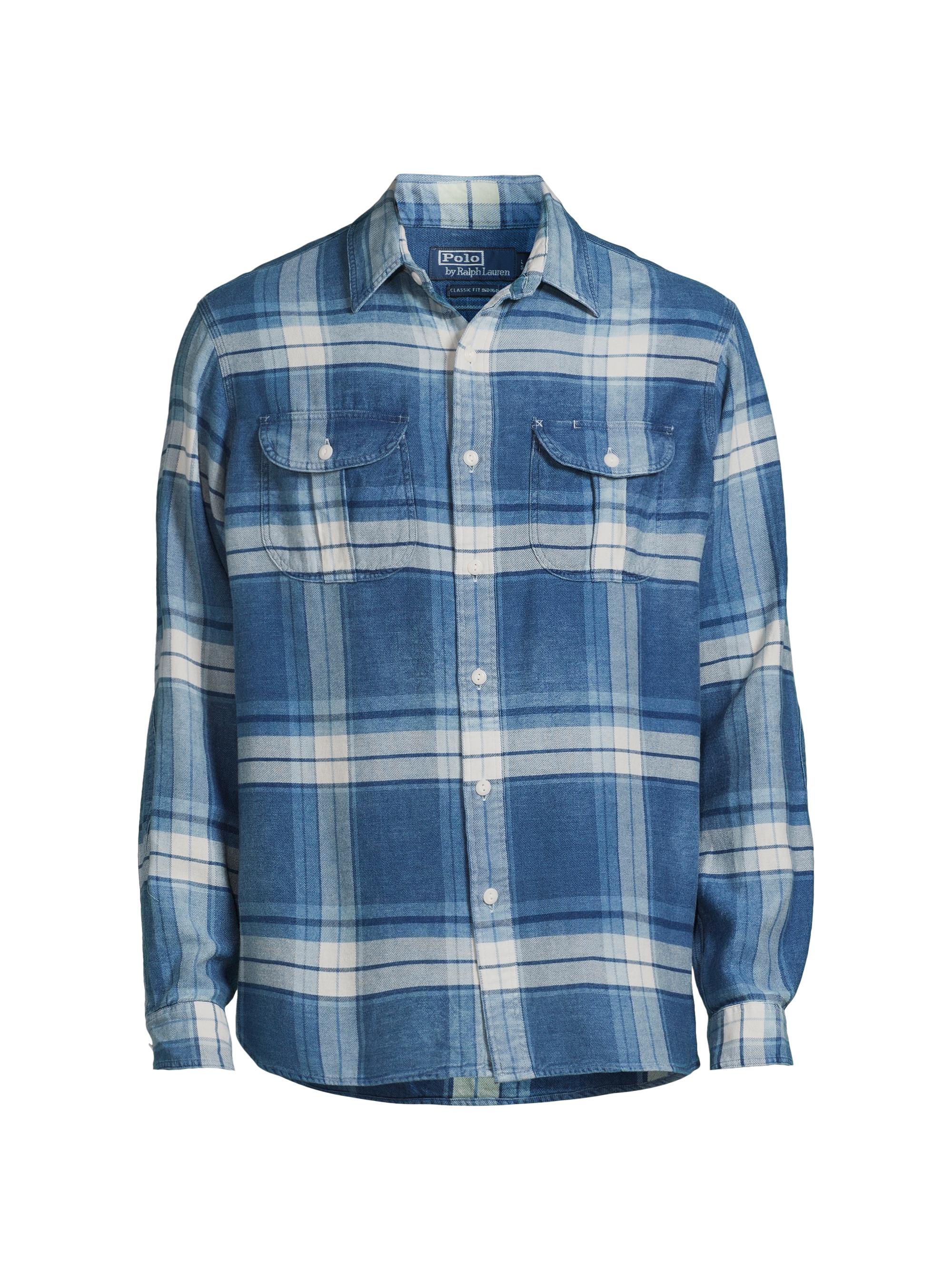 Polo Ralph Lauren Men's Plaid Cotton Button-Front Shirt - Indigo Multi