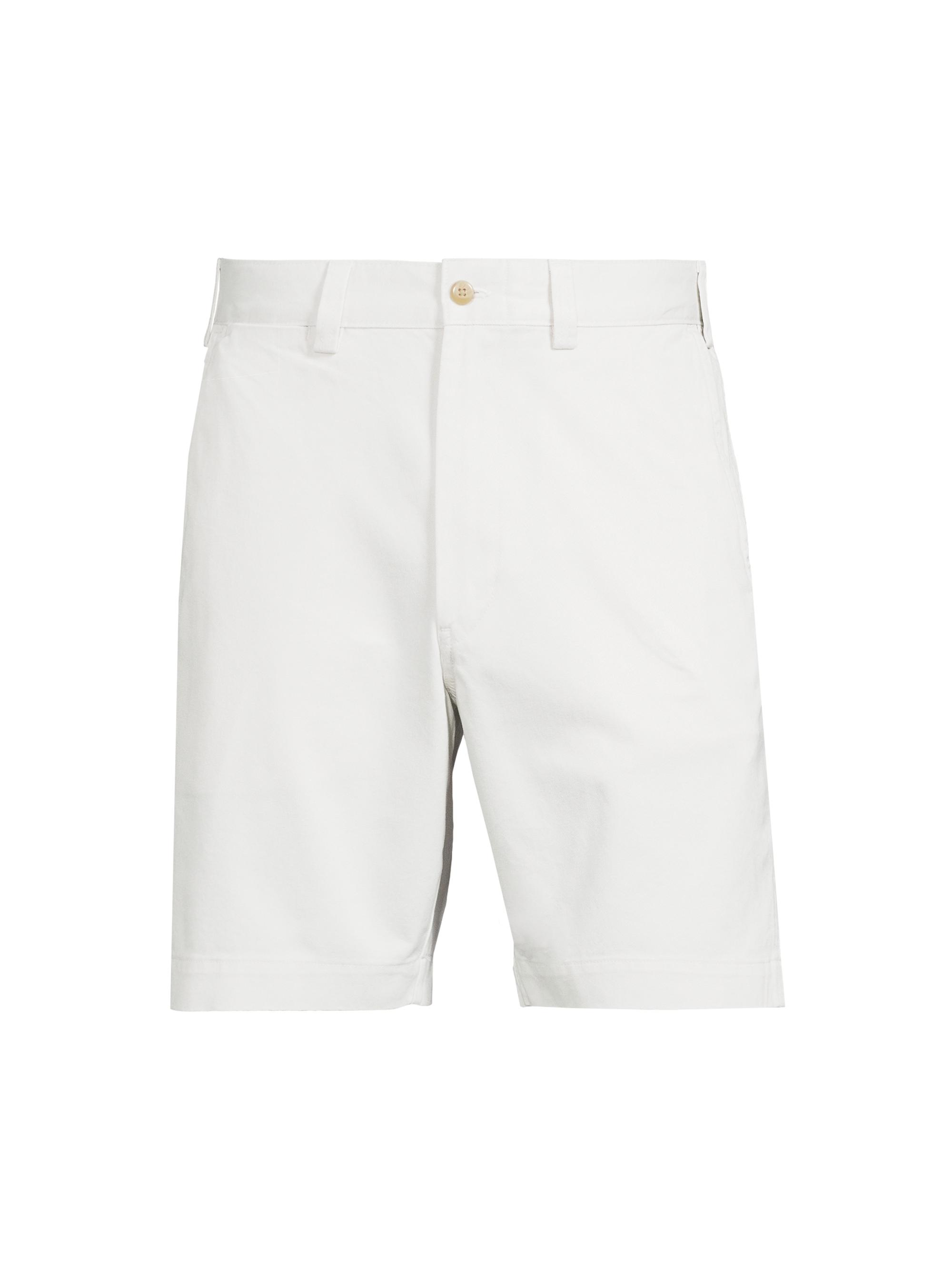 Polo Ralph Lauren Men's Cotton Flat-Front Shorts - Deckwash White