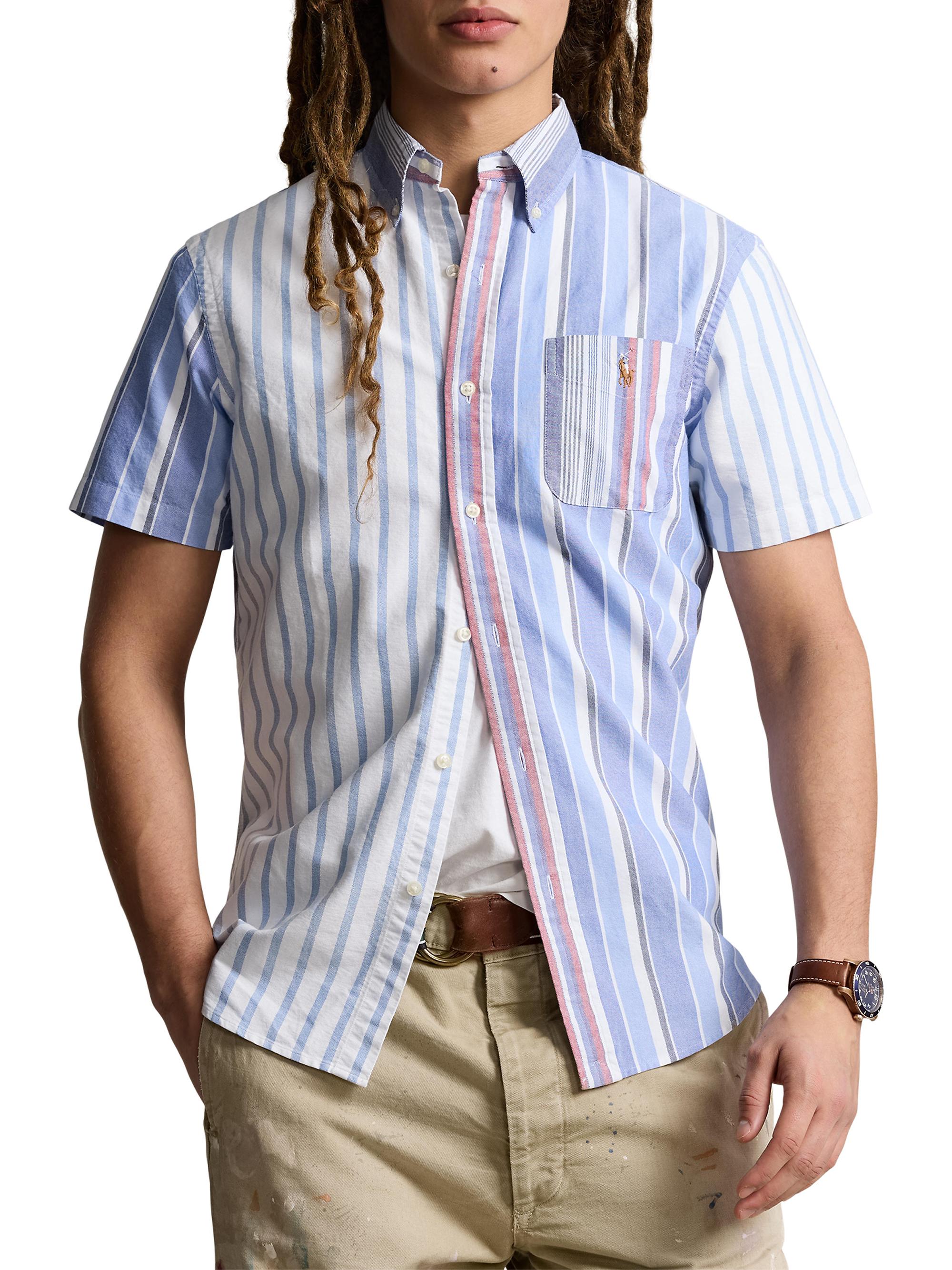 Polo Ralph Lauren Colorblocked Stripe Oxford Short-Sleeve Sport