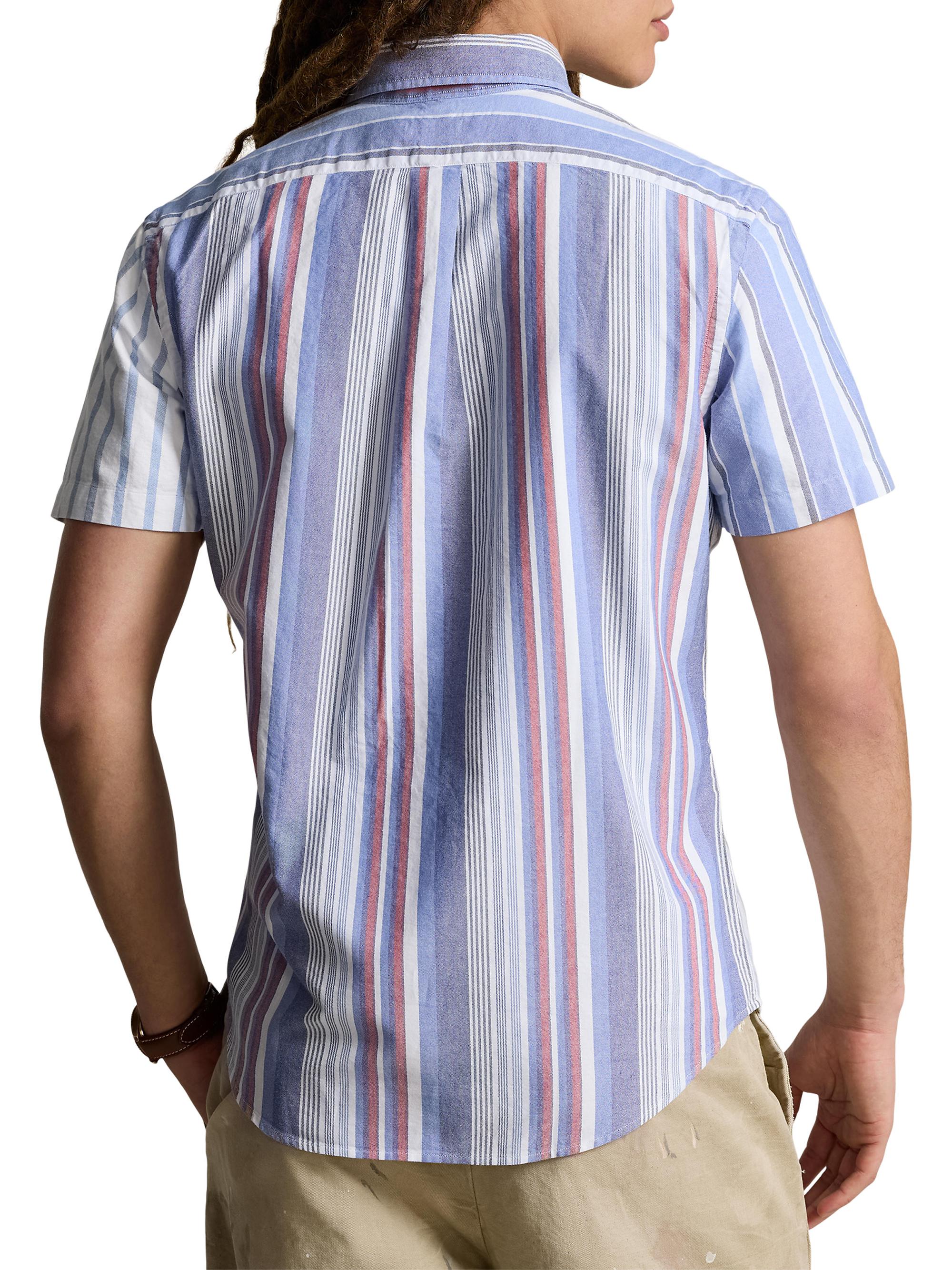 Polo Ralph Lauren Colorblocked Stripe Oxford Short-Sleeve Sport