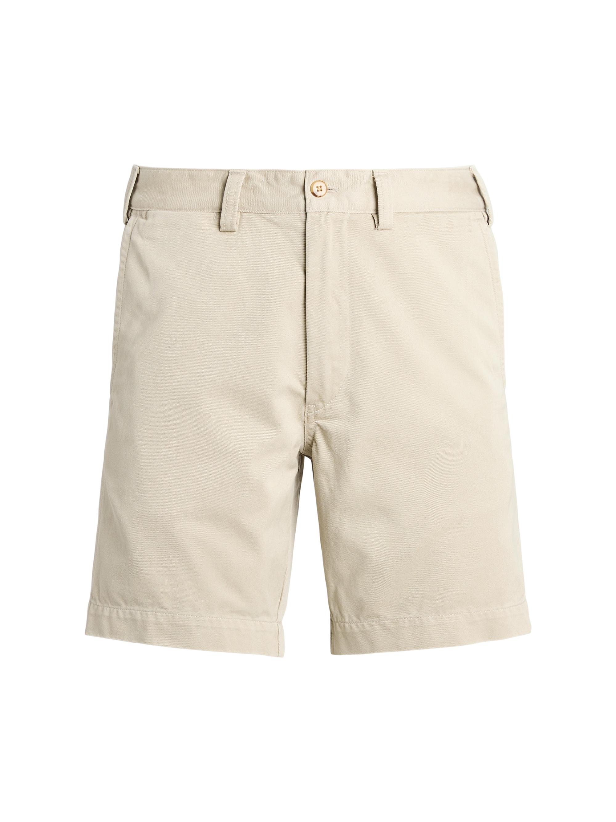 Polo Ralph Lauren Men's Twill Flat-Front Chino Shorts - Classic Stone