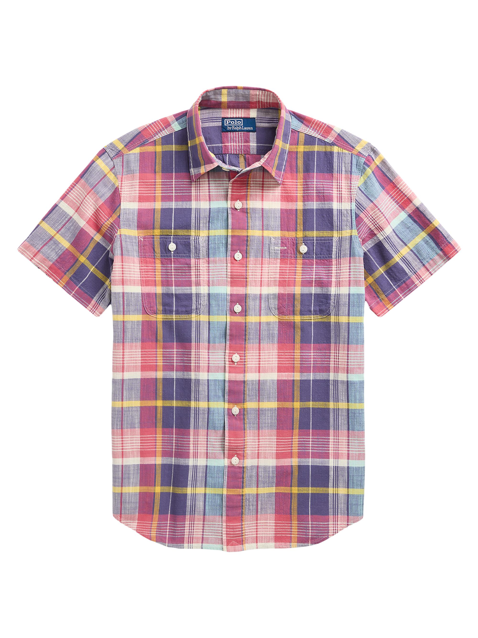 Polo Ralph Lauren Madras Plaid Short-Sleeve Sport Shirt Saks