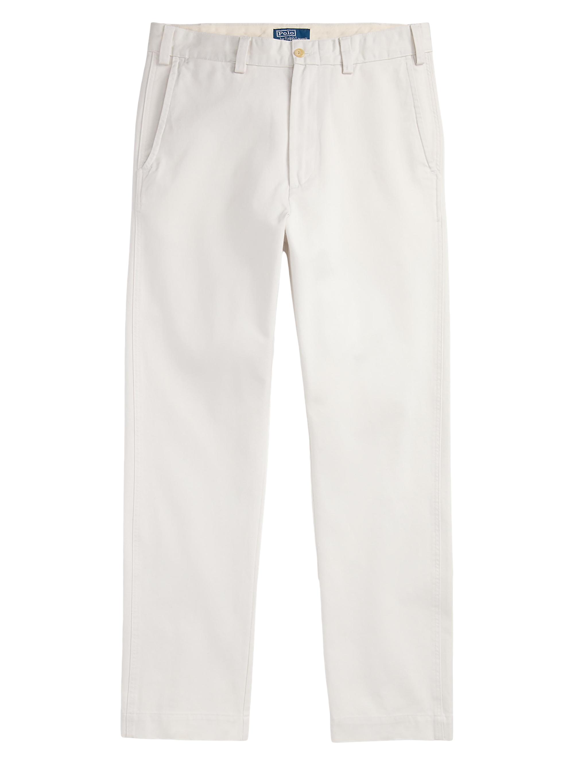 Polo Ralph Lauren Men's Cotton Flat-Front Chino Pants - Deckwash White