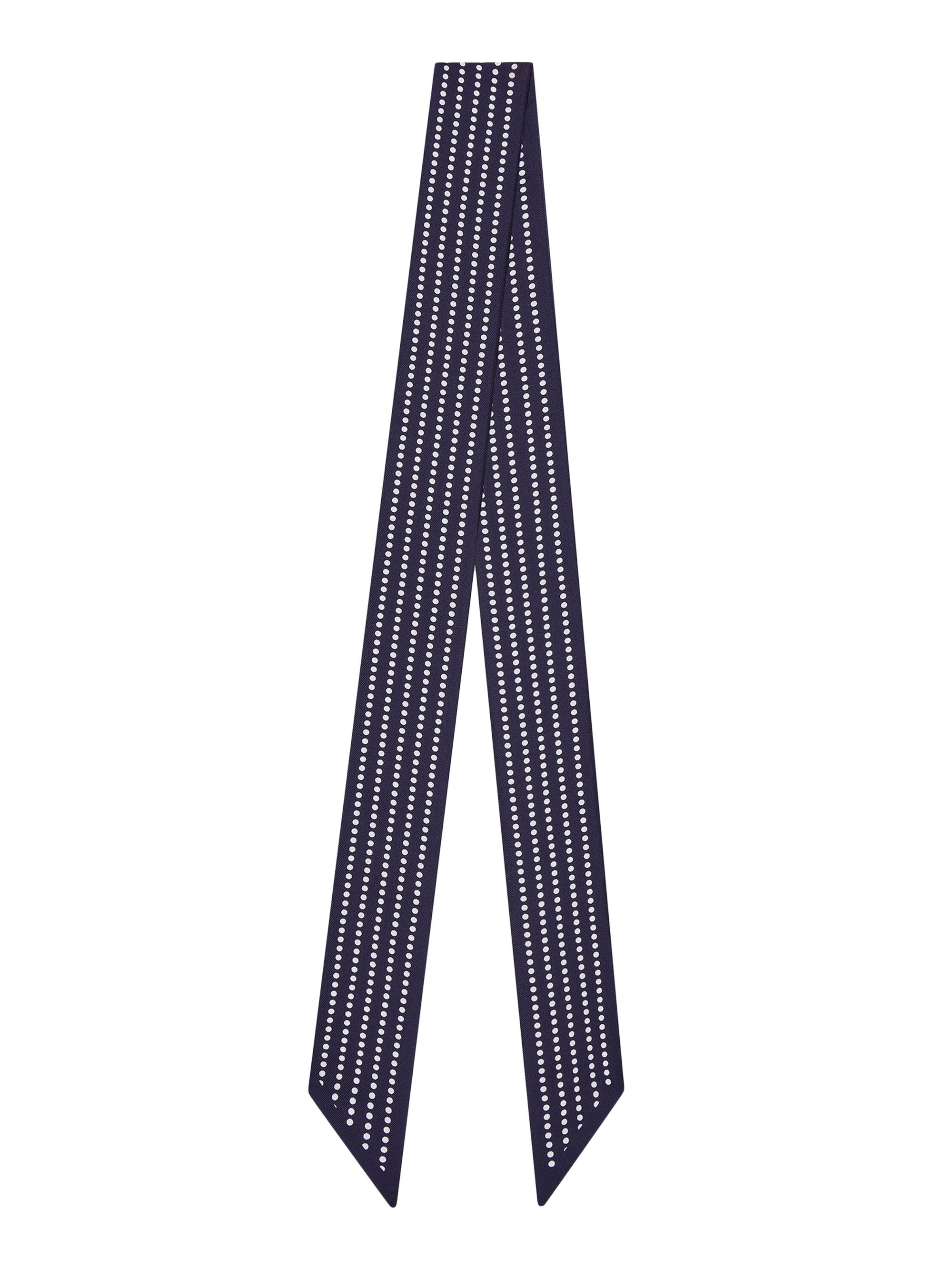 Givenchy Women's Polka Dots Bandeau Scarf in Silk - Navy White
