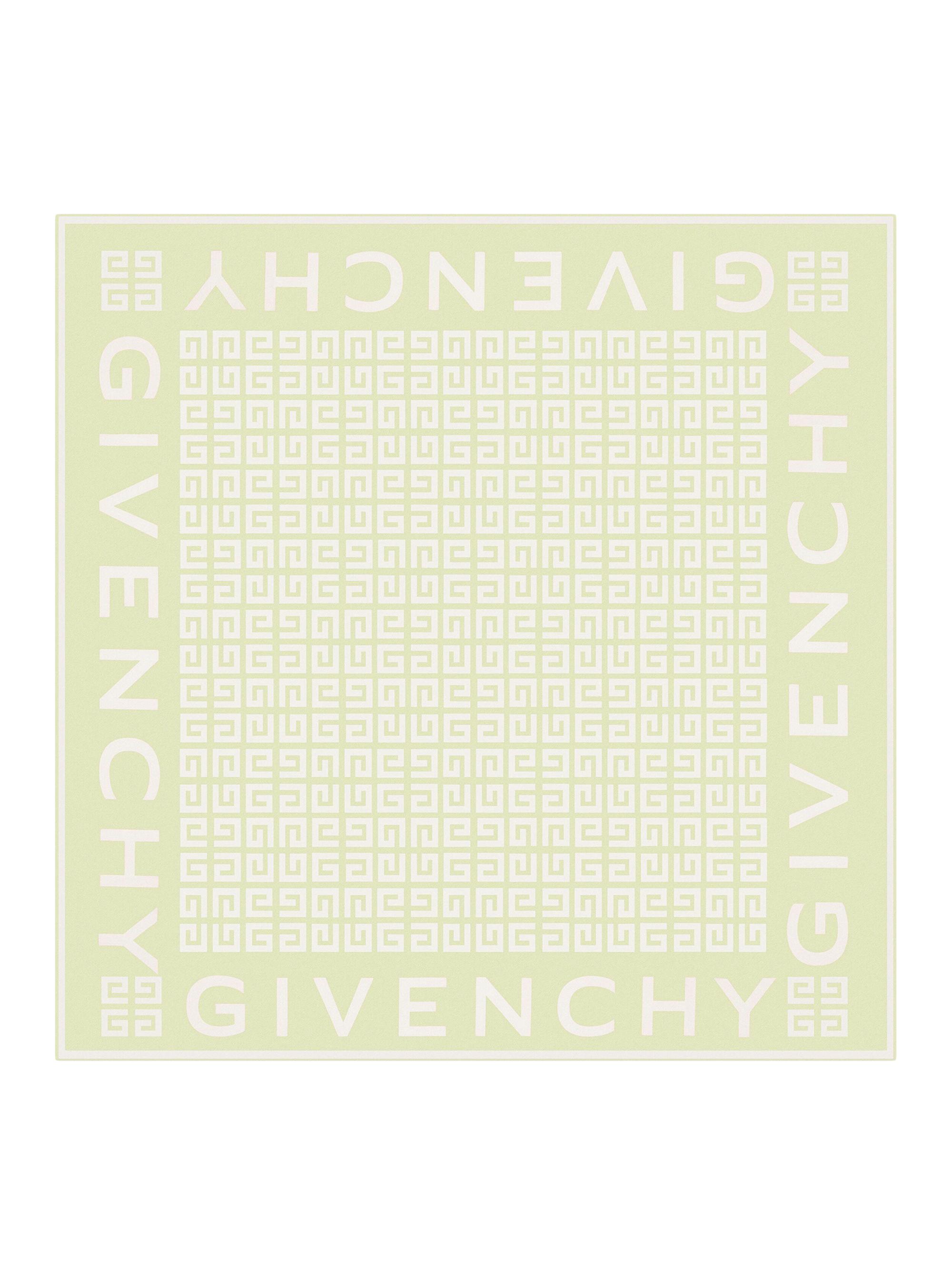 Givenchy Women's 4G Square Scarf in Silk - Almond Green