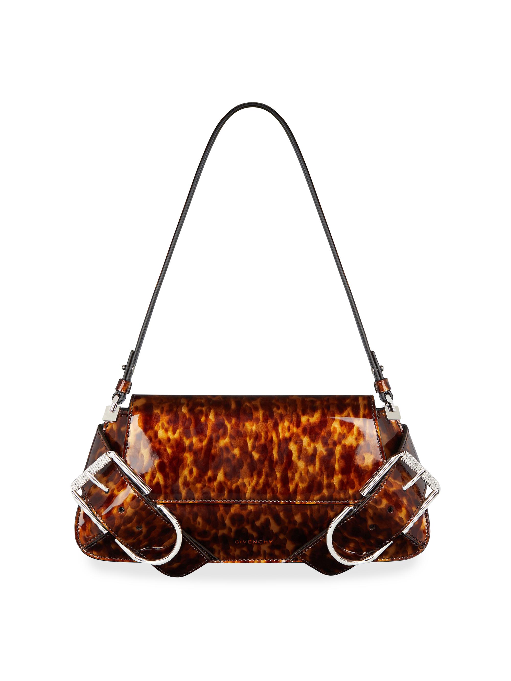 Givenchy Women's Voyou Shoulder Flap bag in tortoiseshell leather - Brown