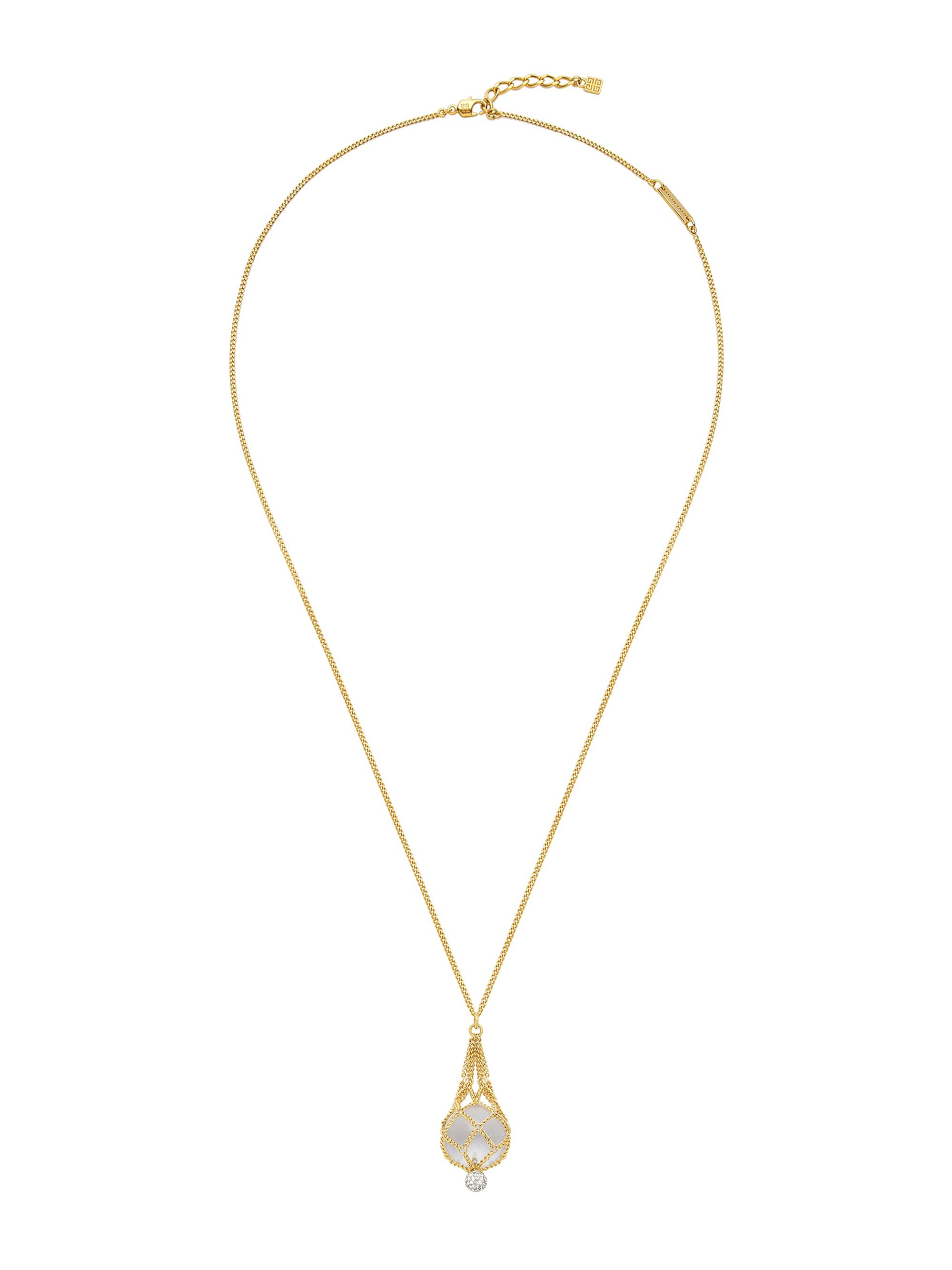 Givenchy Women's Pearling Necklace in Metal with Pearls and Crystals - Gold