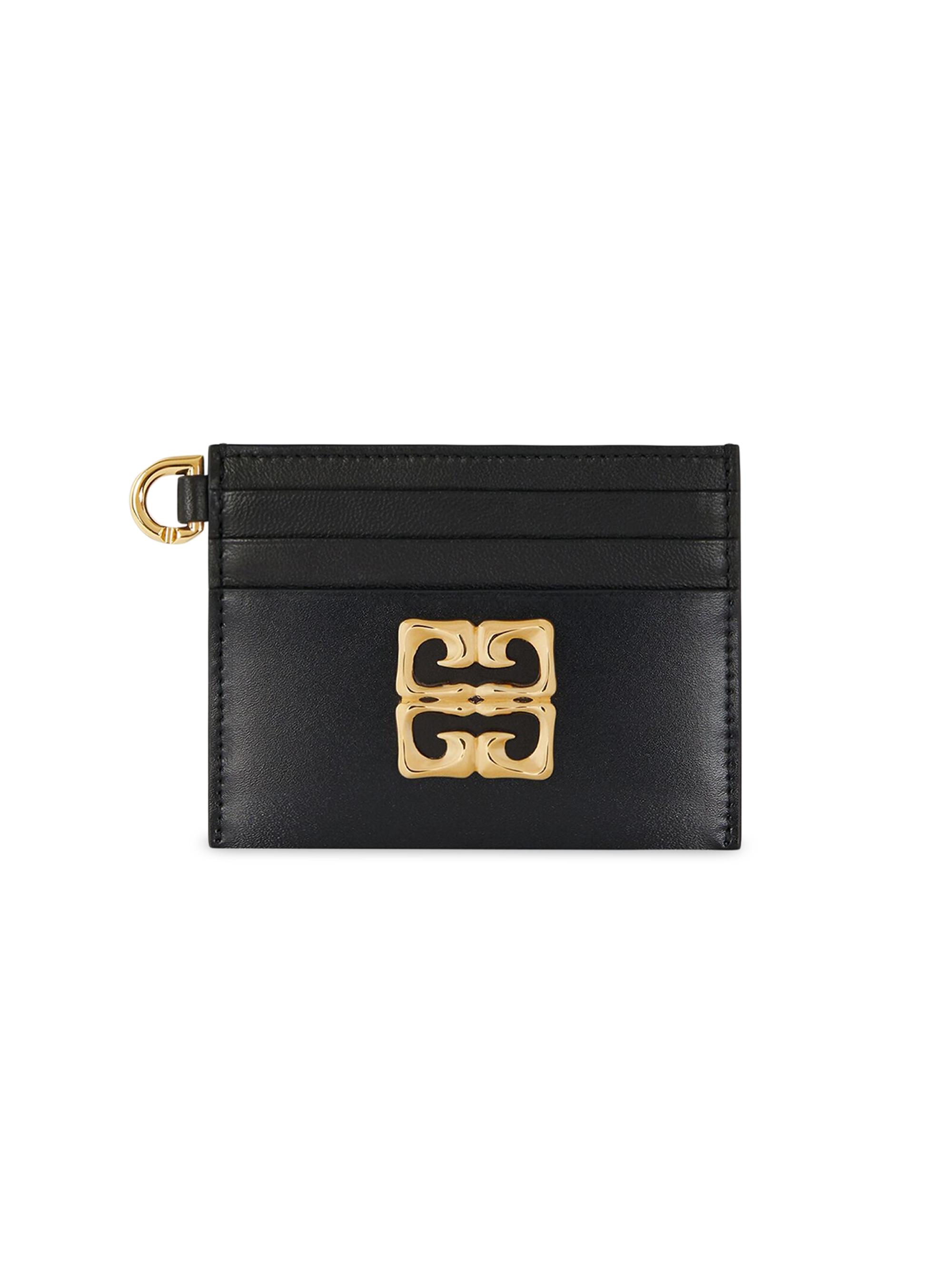 Givenchy Women's Plage 4G Card Holder in Box Leather - Black