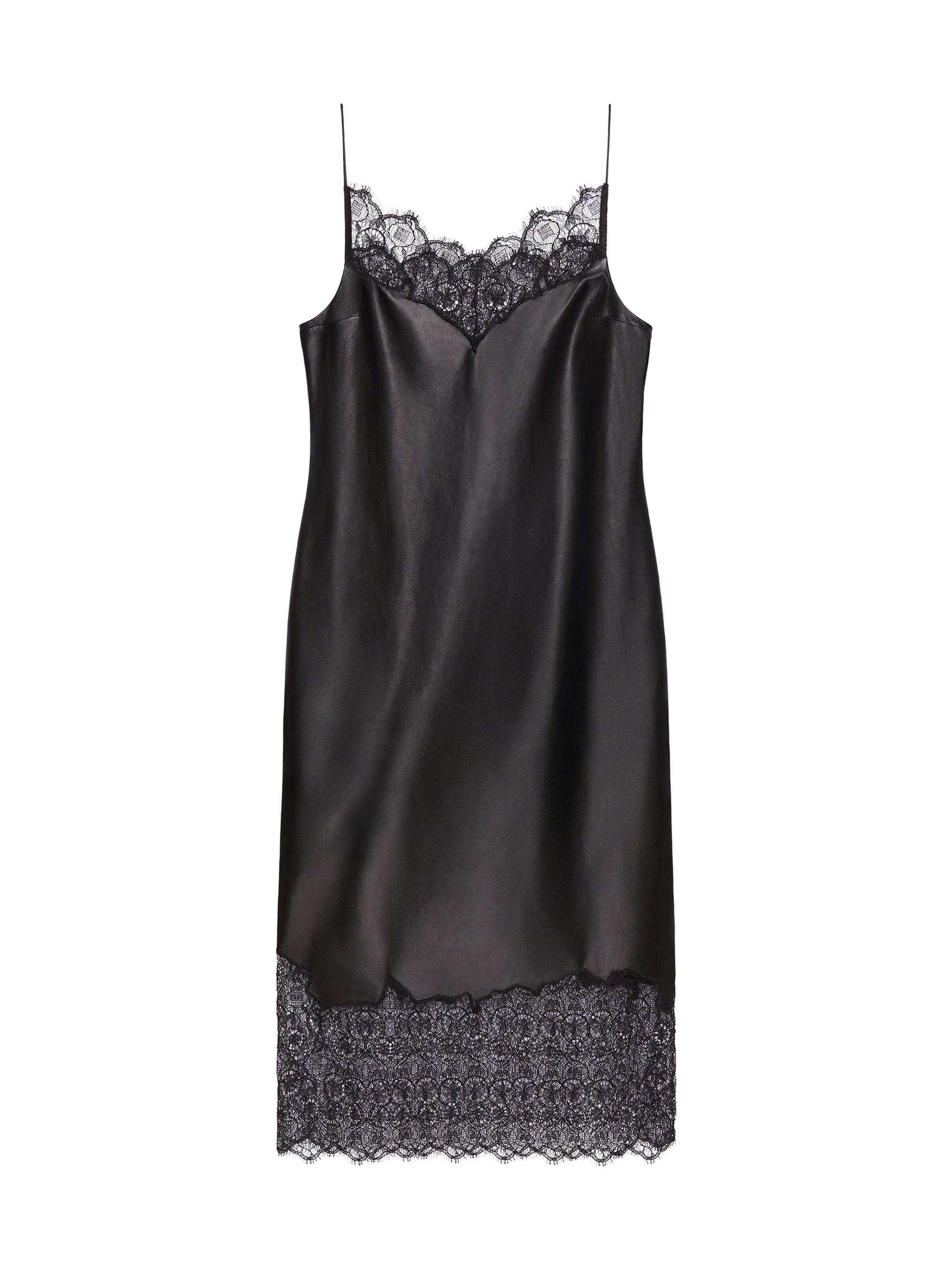 Givenchy Women's Dress in Leather and Lace - Black